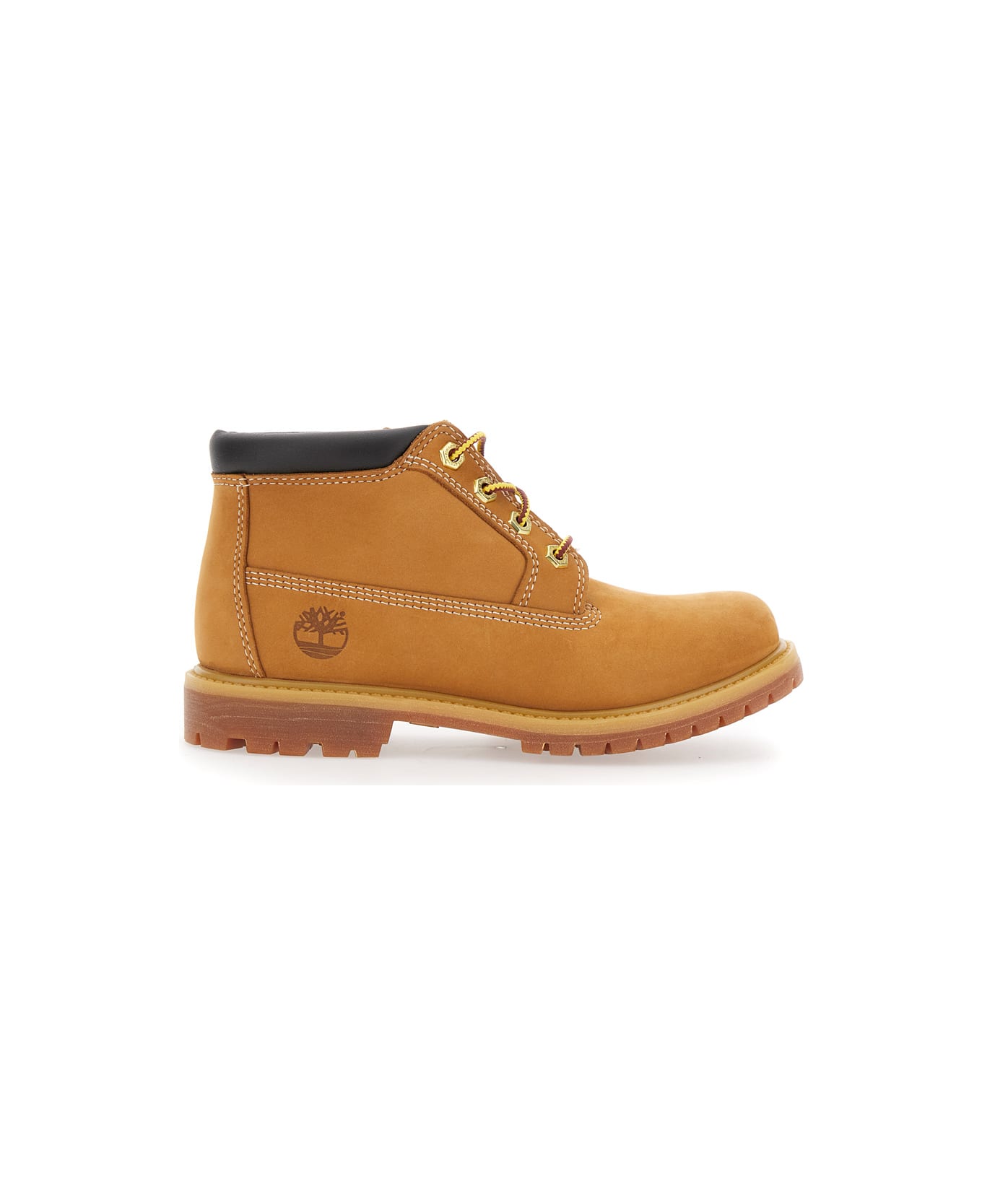 Timberland 'nellie Mid Chukka' Beige Ankle Boots With Embossed Logo On The Side And Padded Rear In Leather Woman - Beige