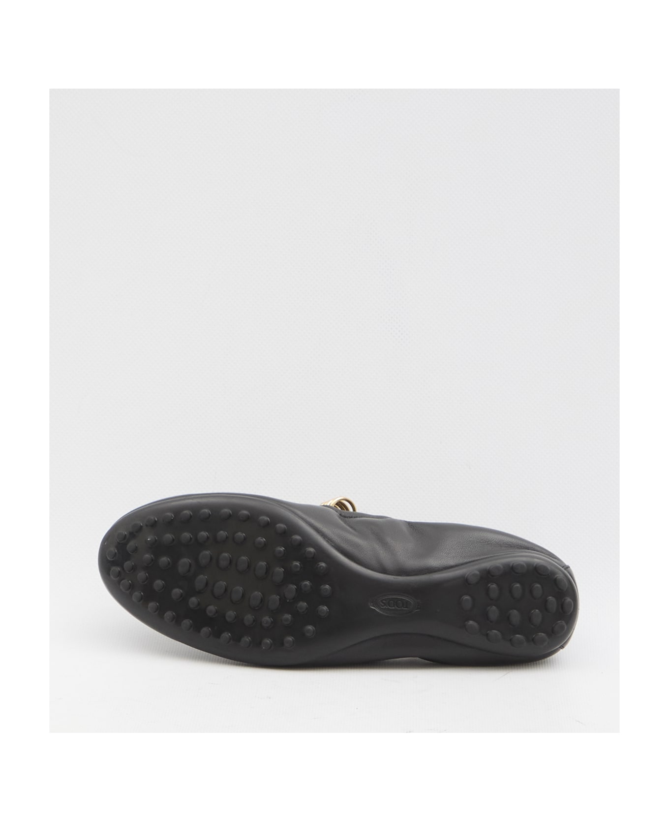 Tod
s Gancini Leather Loafers - BLACK