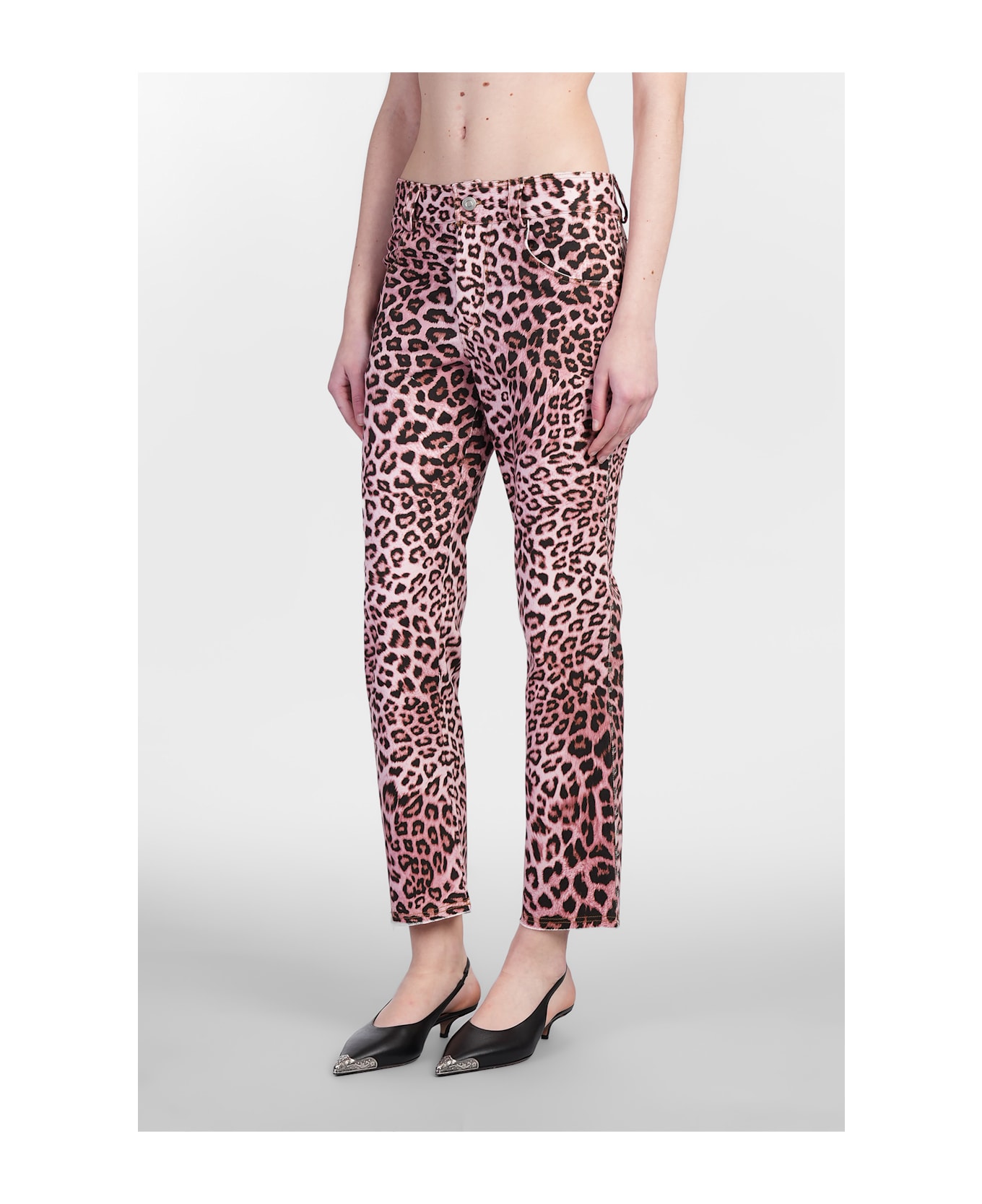 A Paper Kid Pants In Rose-pink Cotton - Pepe Rosa