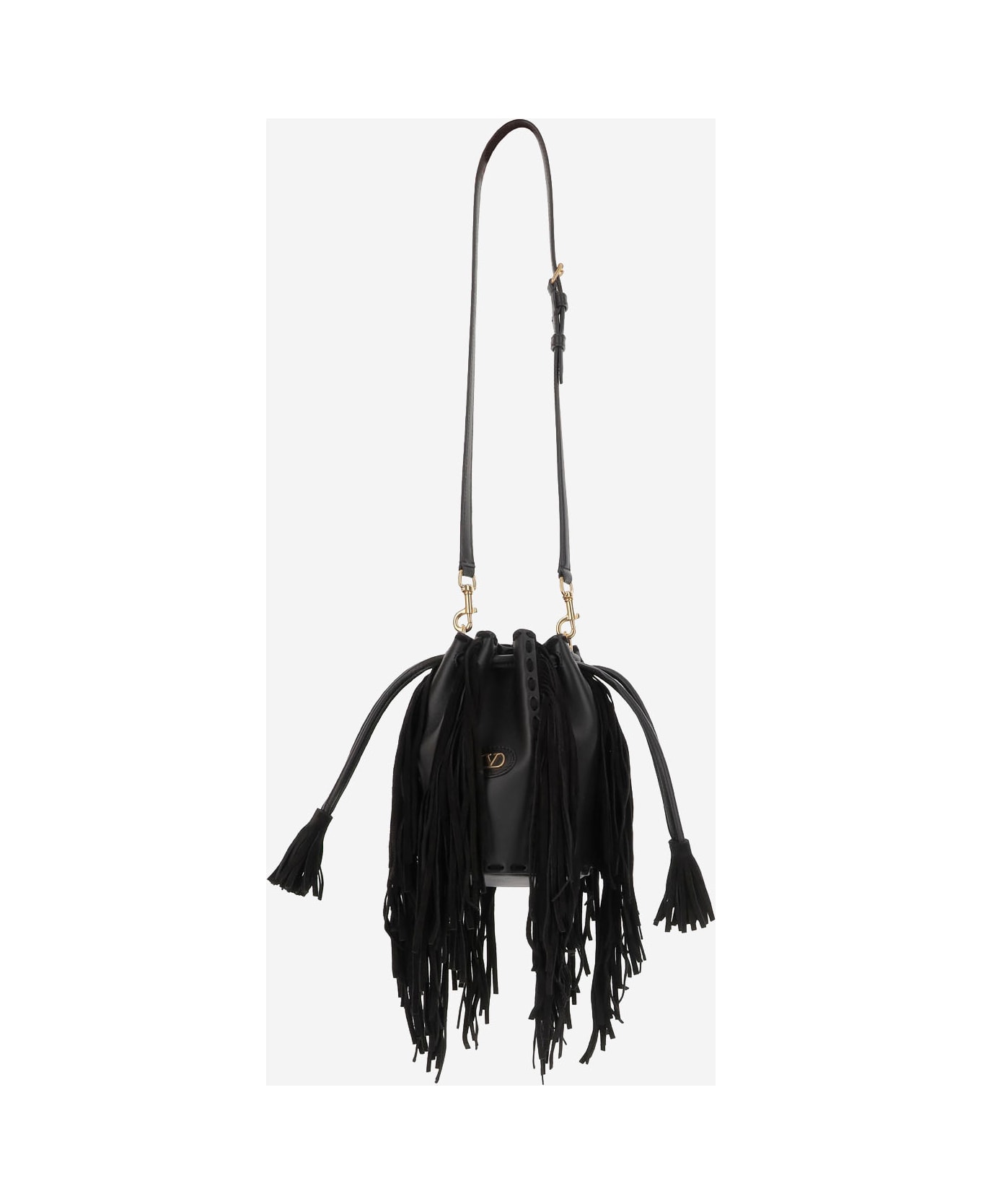 Fringed Leather Shoulder Bag - Thumbnail 2