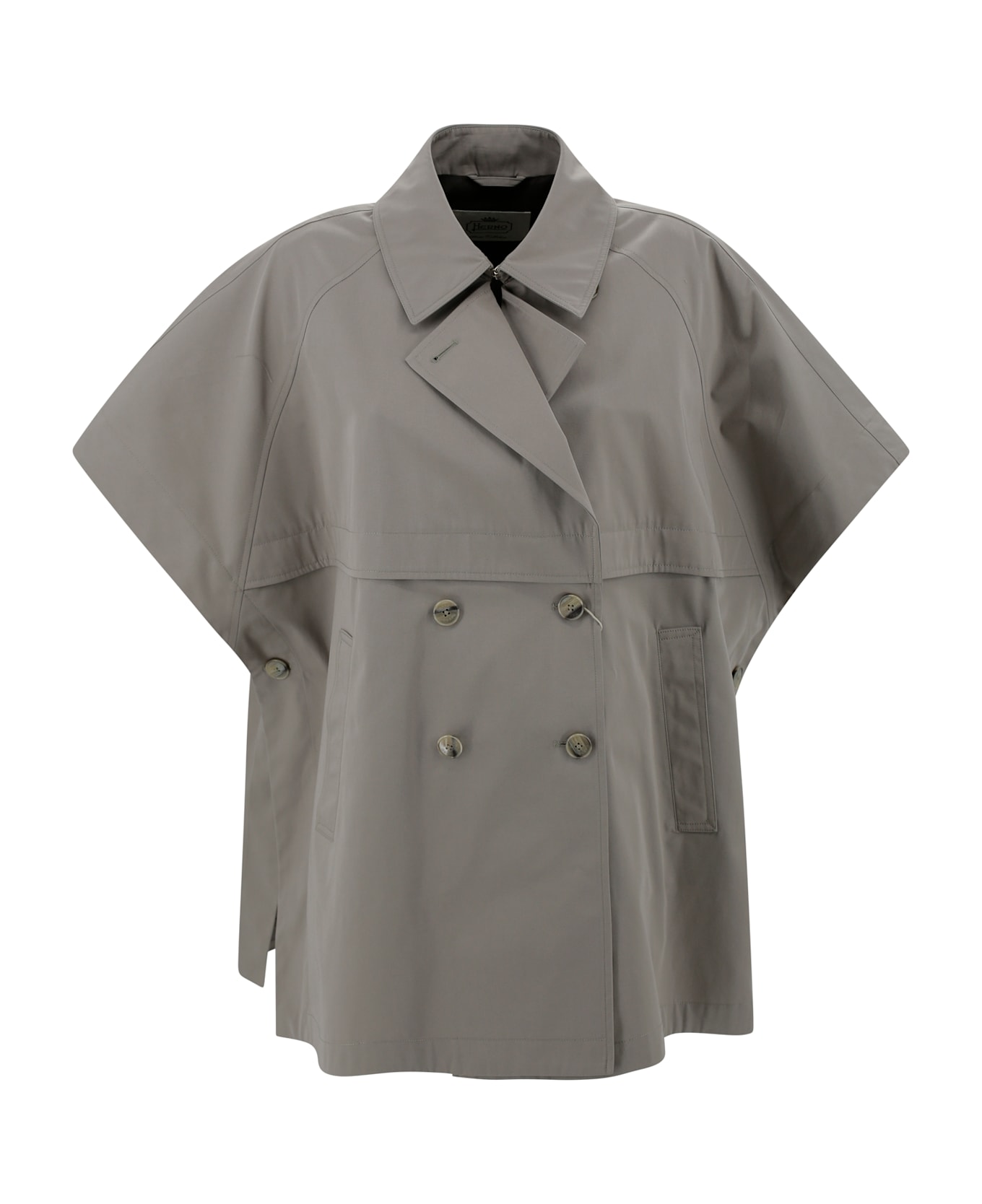 Herno Short Trench Coat - Dove Grey