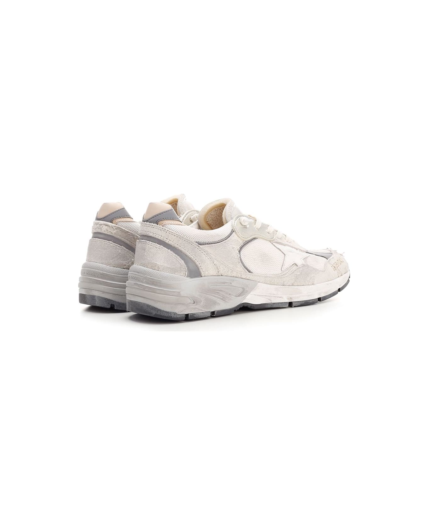 Golden Goose White/grey 'dad-star' Sneakers - Bianco