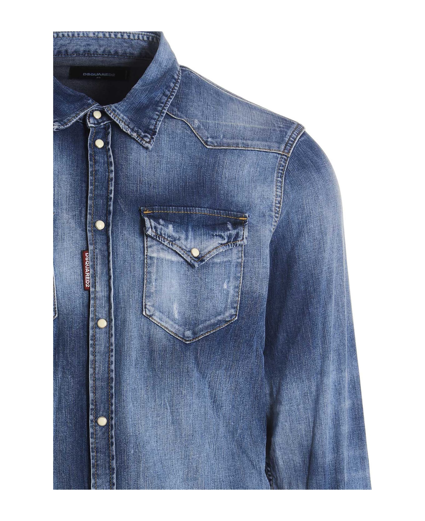 Dsquared2 Icon Western Shirt - Blue