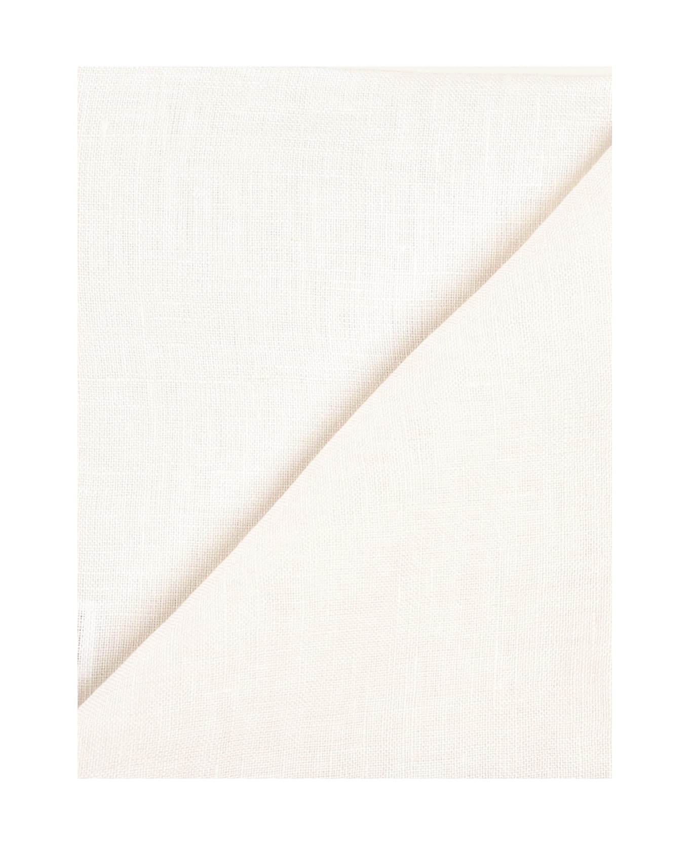 Eleventy Linen Scarf - BIANCO E MAuve