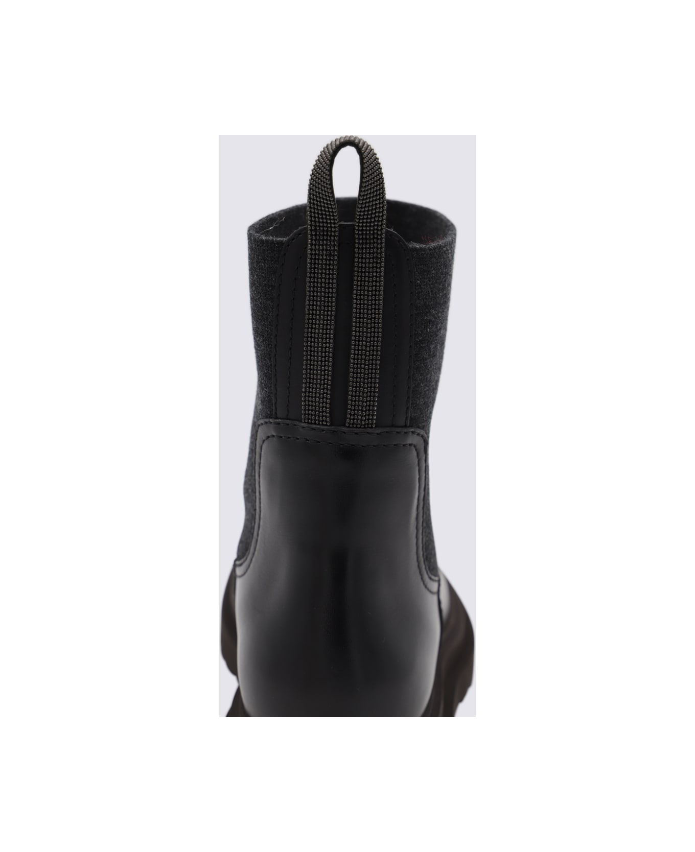 Brunello Cucinelli Black Leather Boots - Black