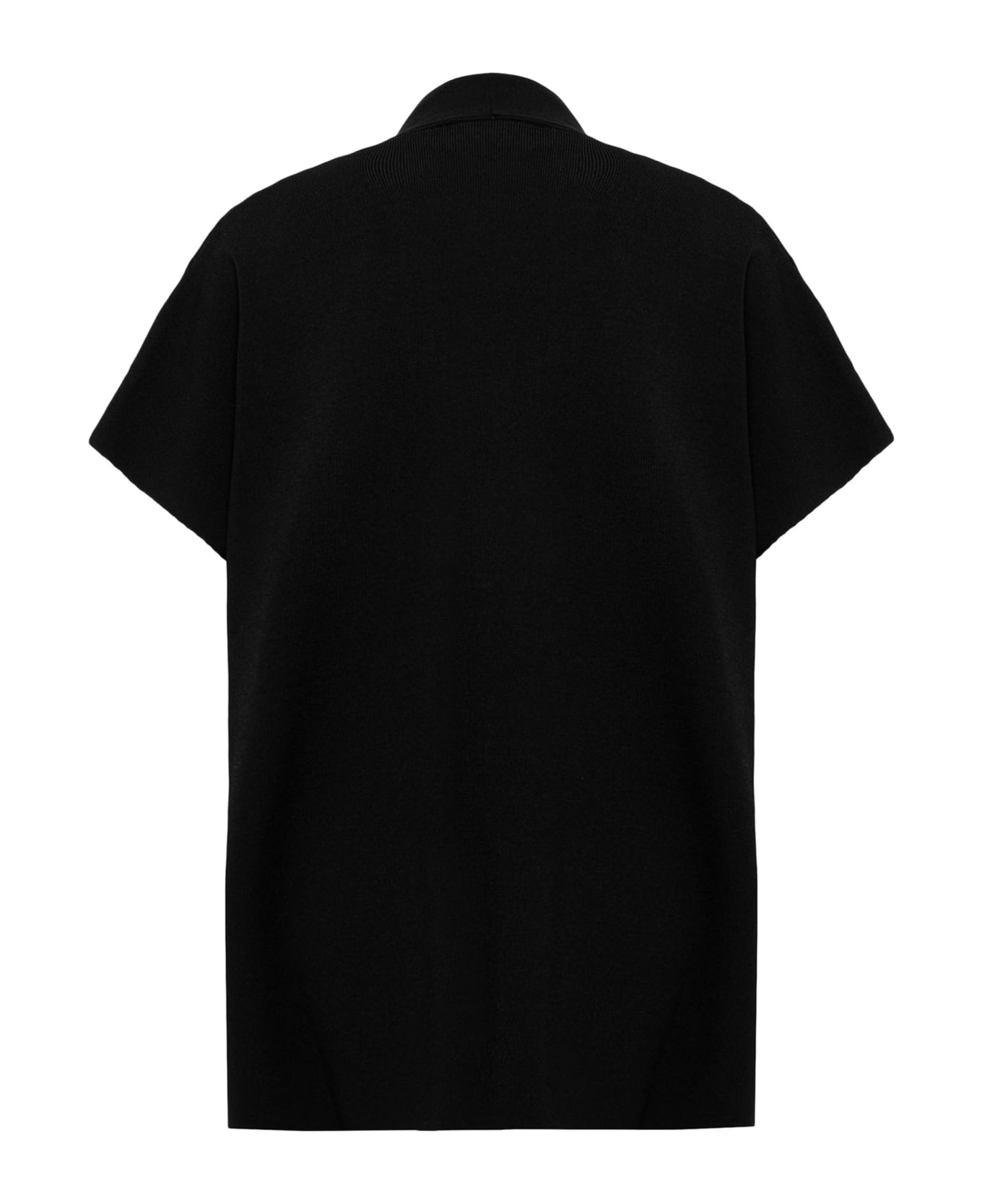 Alpha Studio Minimal Kimono Cardigan In Black Viscose - Black