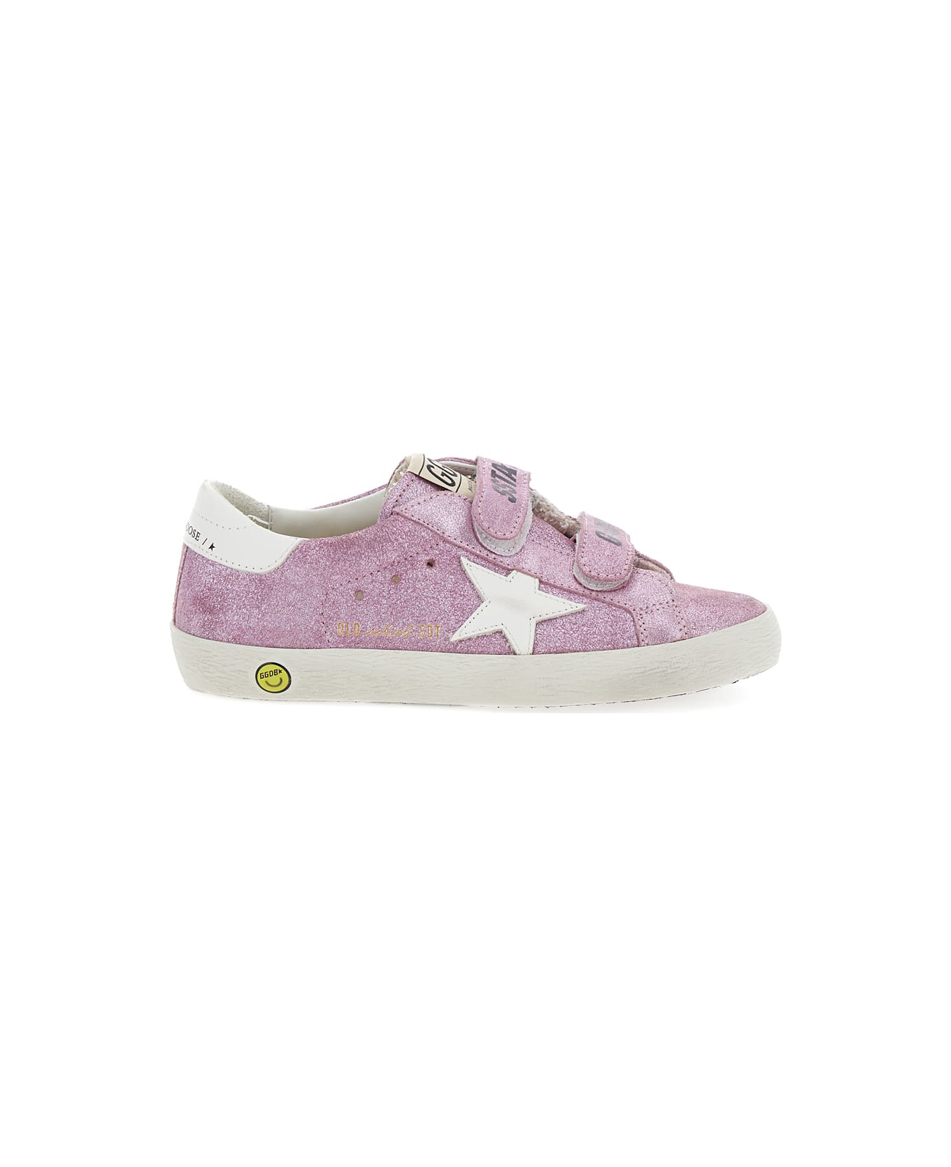 Golden Goose Old School Laminated Suede Upper Leather Star And Heel - Include Gtf - Pink