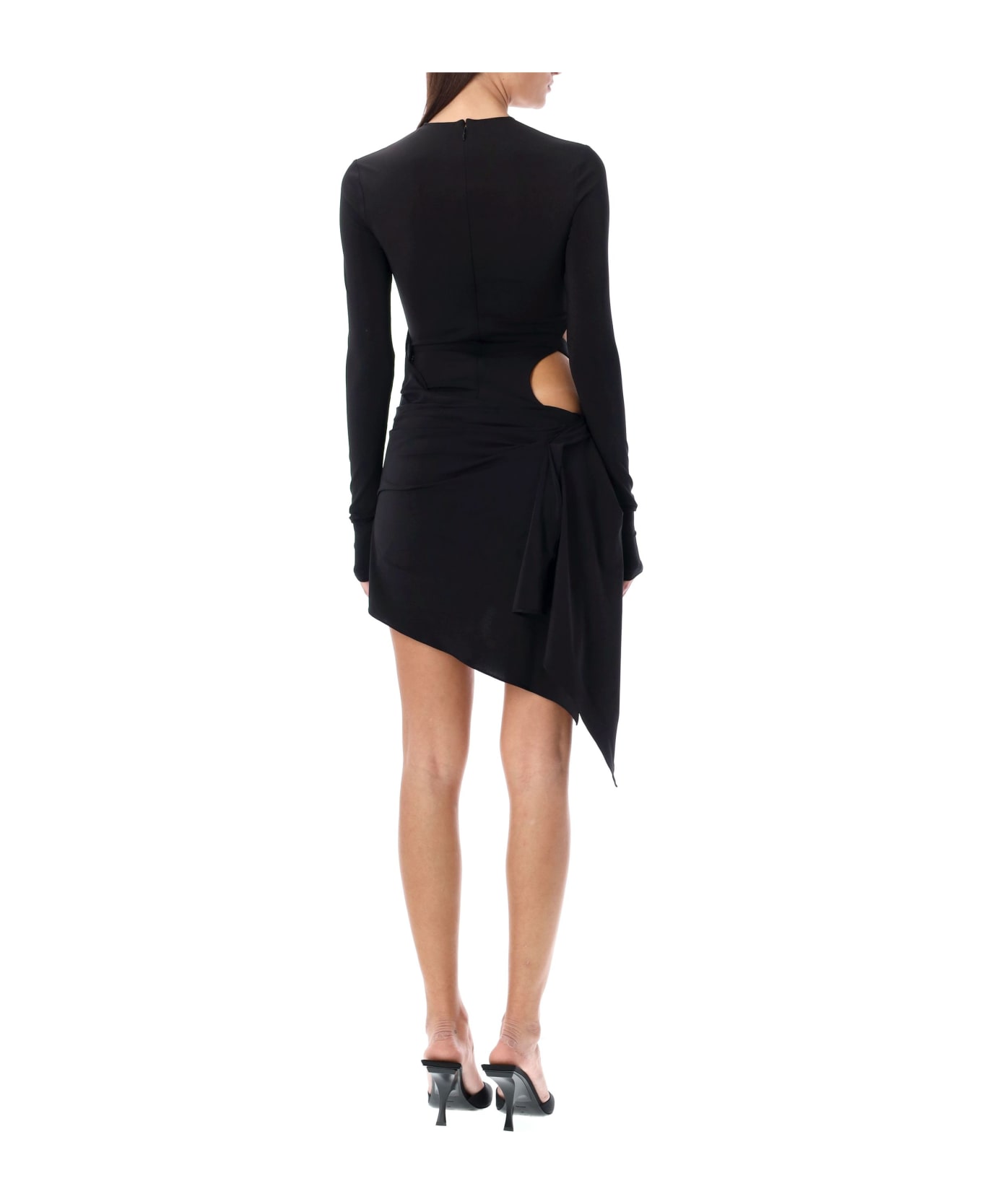 The Attico Cut-out Mini Dress - BLACK