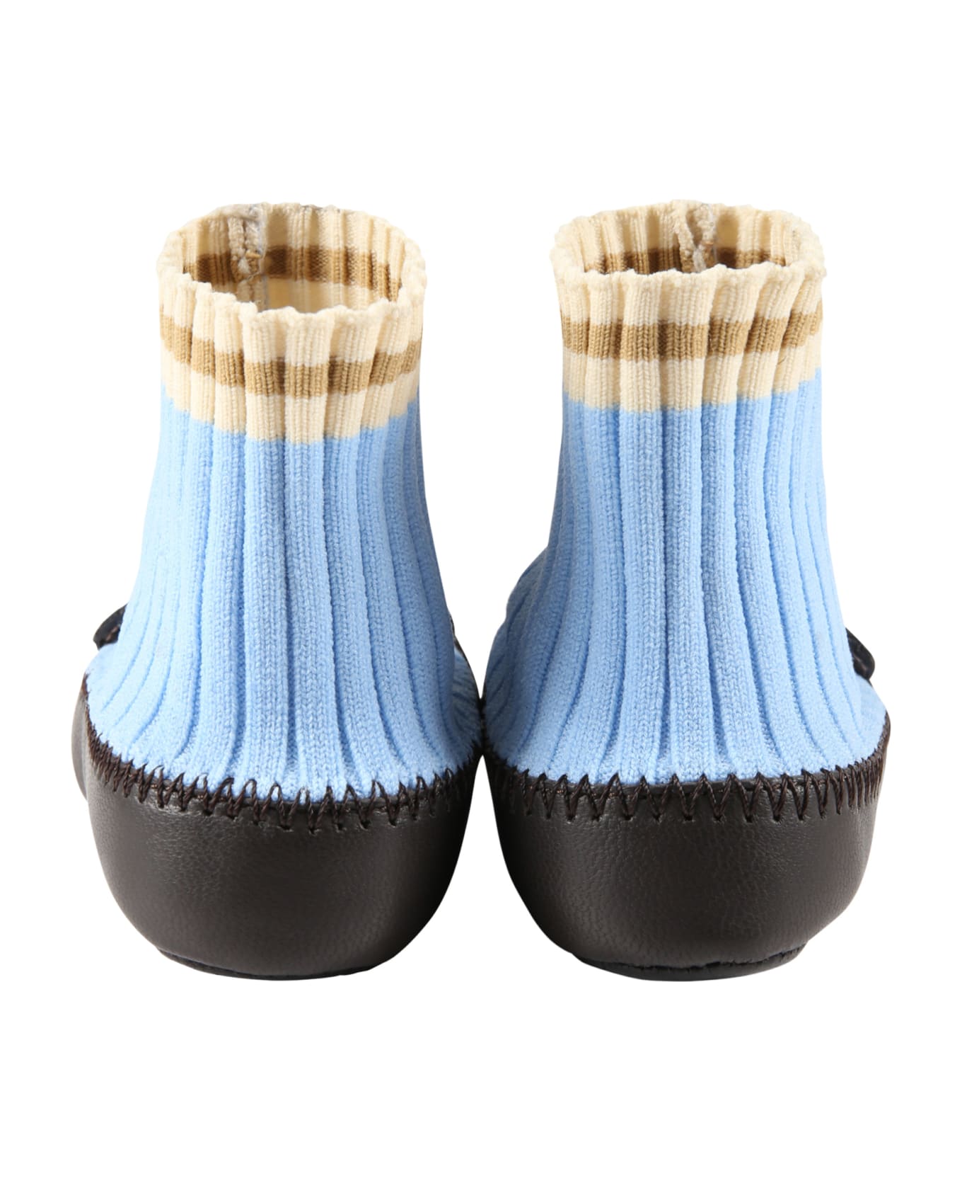 Fendi Light-blue Sneakers For Baby Boy With Ff - Light Blue