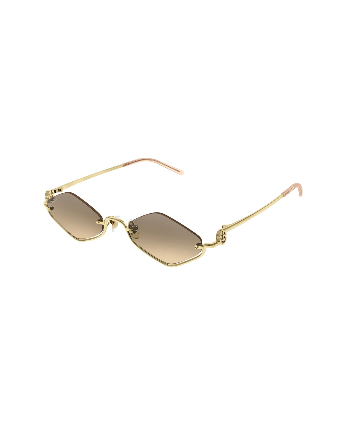 Gucci Eyewear Gg1604s Linea Gg Logo 003 Gold Orange Sunglasses - Oro サングラス