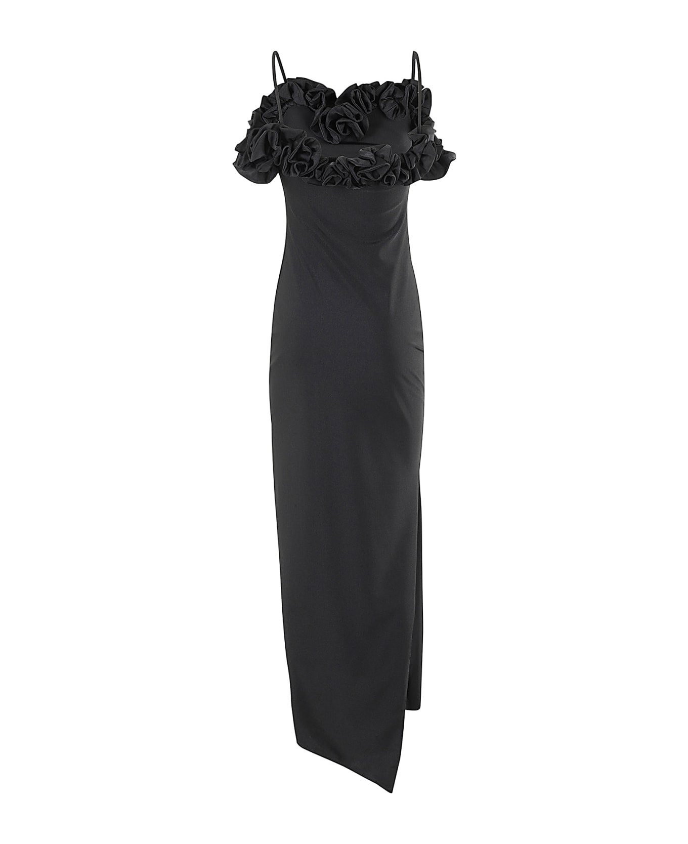 Coperni Ruffle Dress - Blk Black