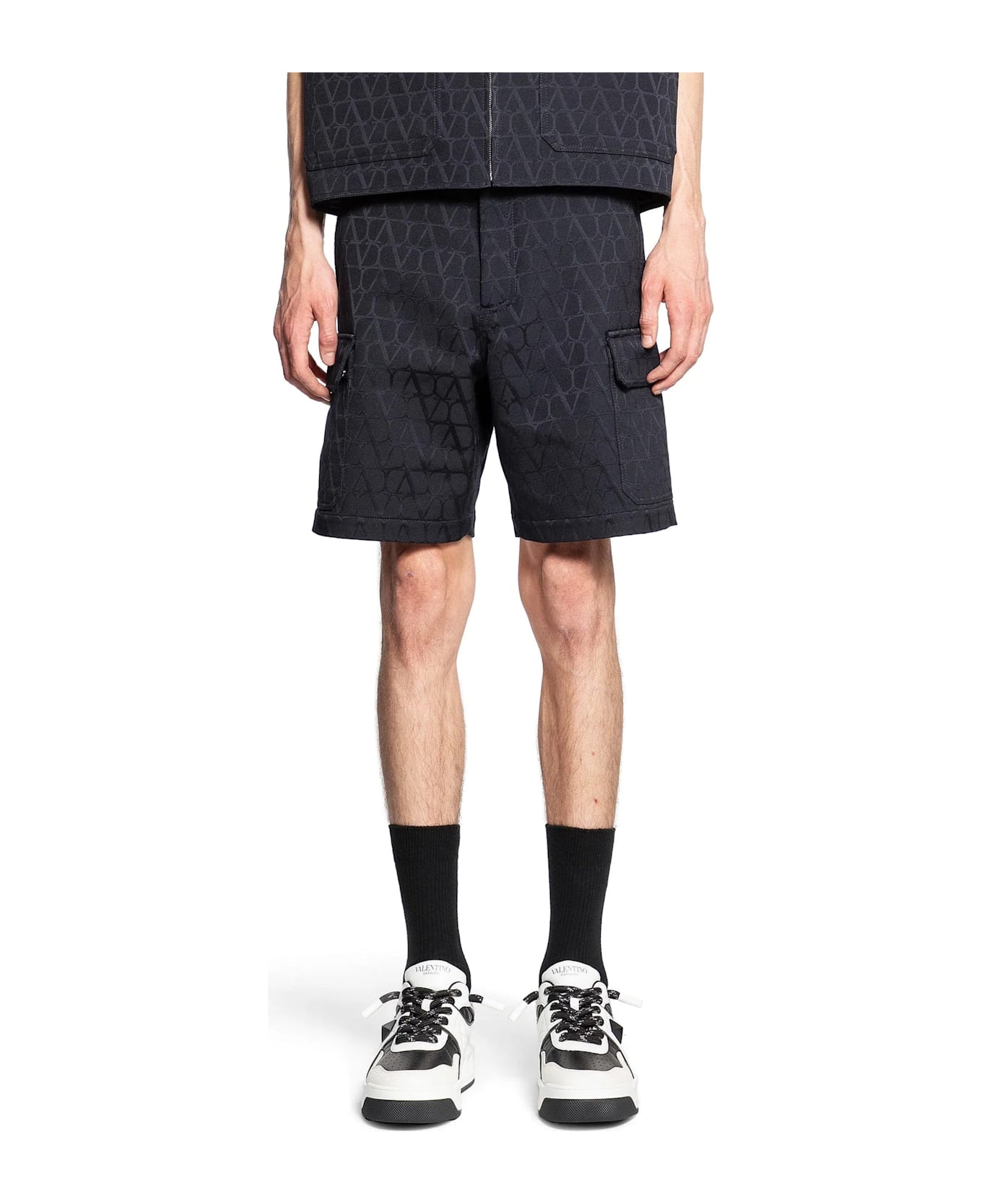 Valentino Garavani Toile Iconographe Shorts - Blue