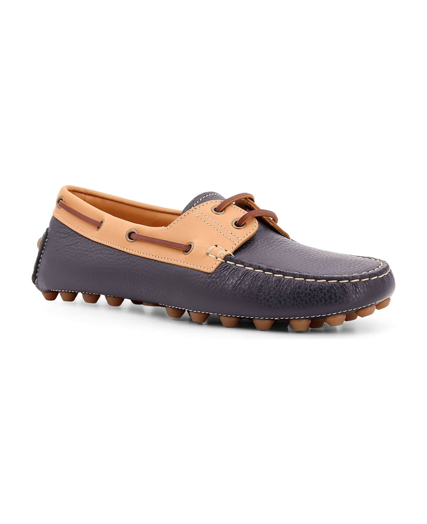 Tod
s Gommino Bubble Leather Lace Up Boat Shoe - Blue