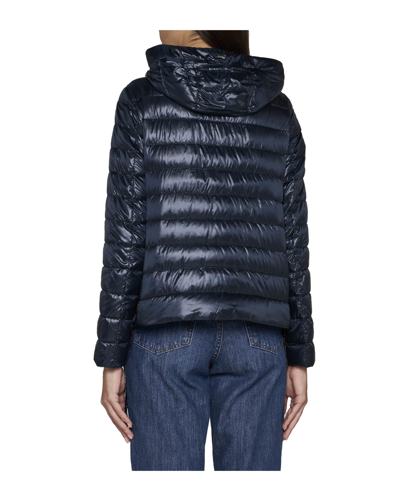 Herno Quilted Hooded Coat - Blu navy