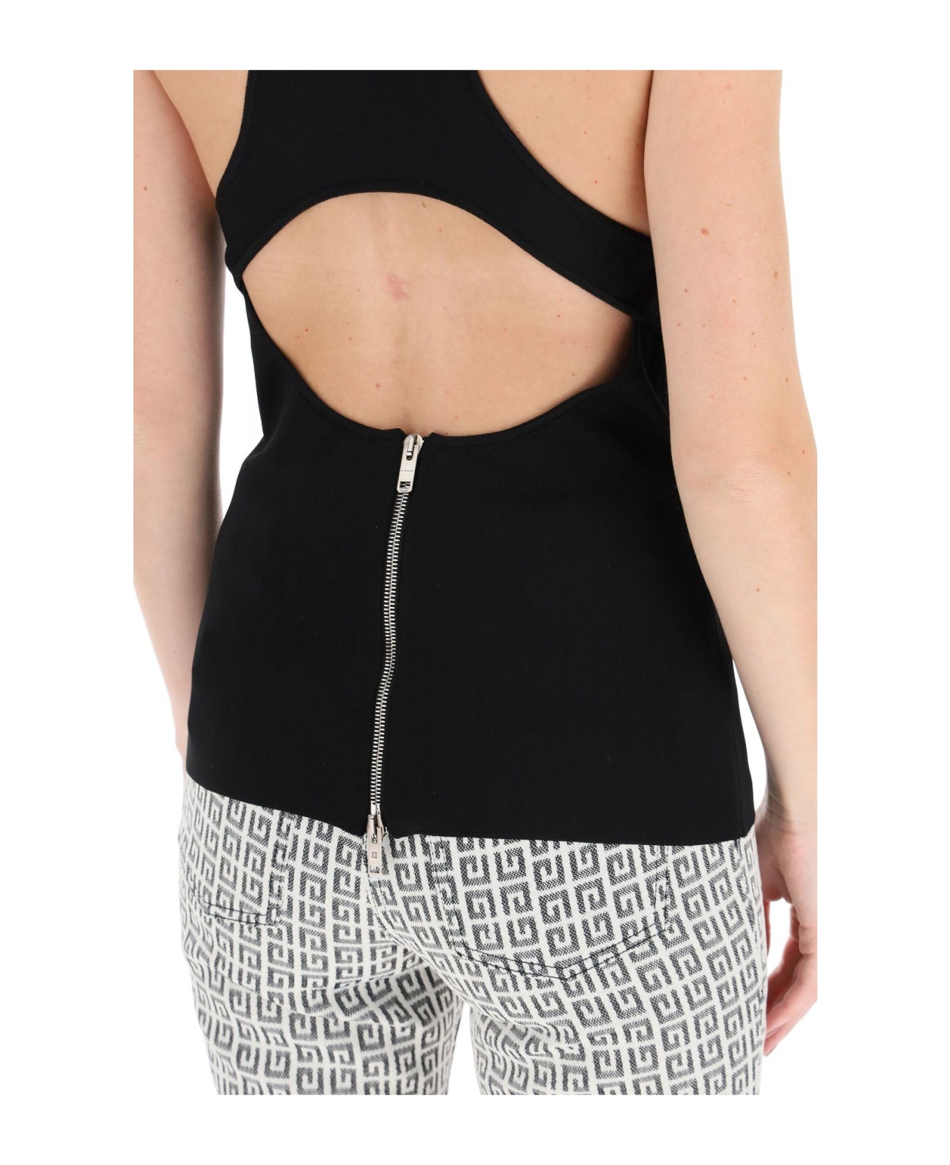 Givenchy Open Back Knit Top - BLACK