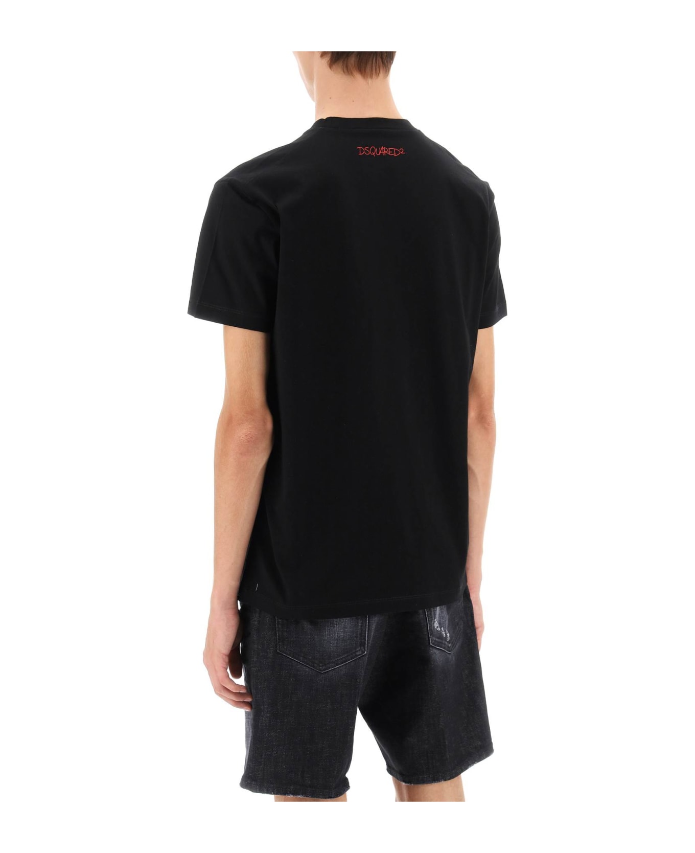 Dsquared2 Cool Fit Printed T-shirt - BLACK (Black)
