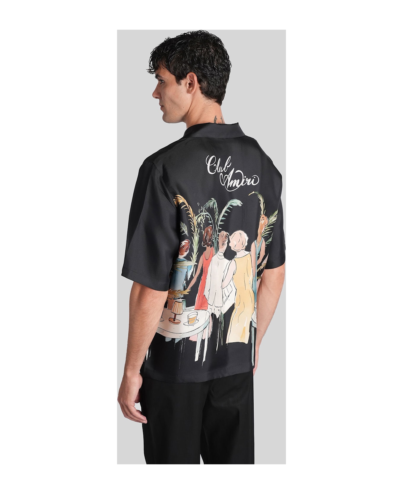 AMIRI Shirt In Black Silk - black