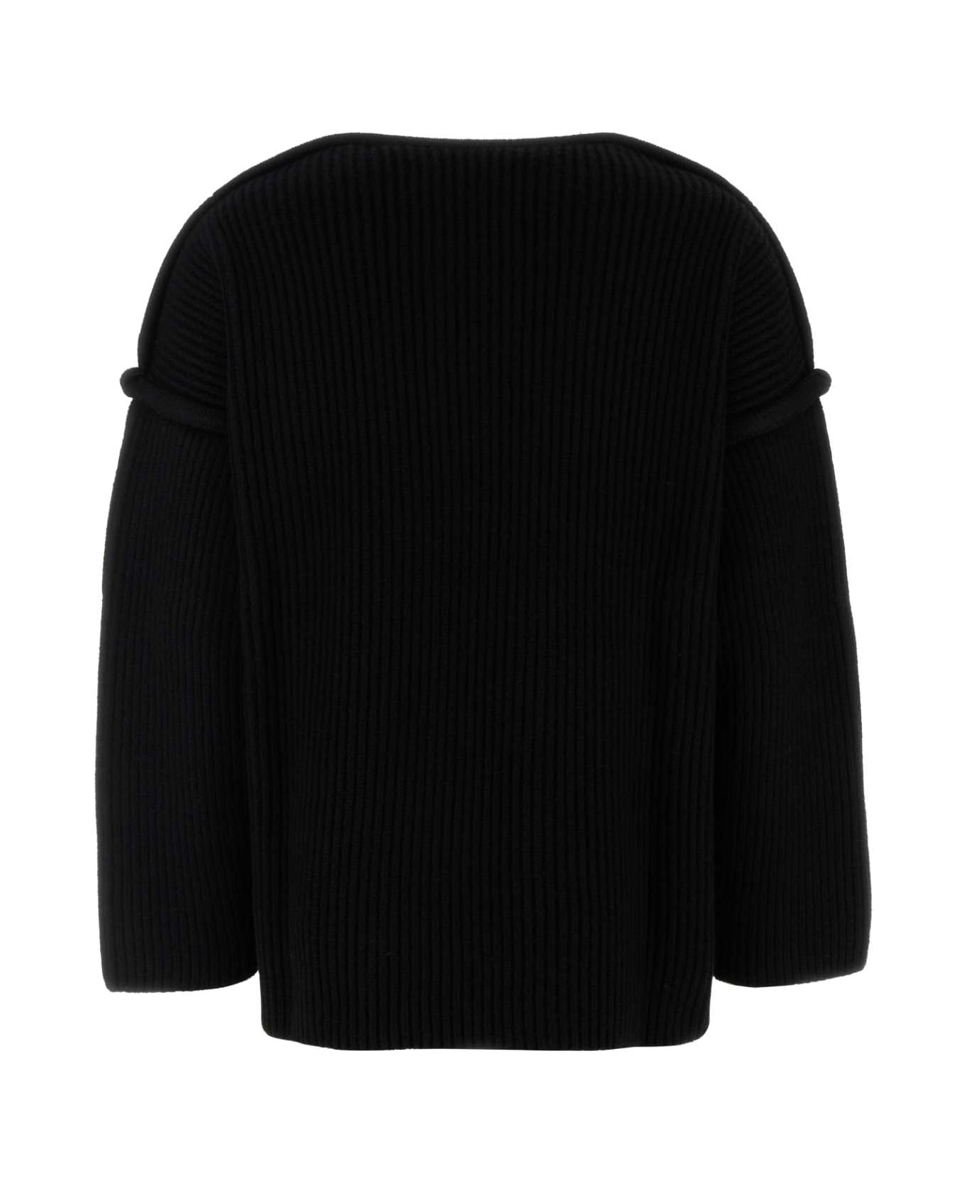 Jil Sander Black Wool Sweater - BLACK