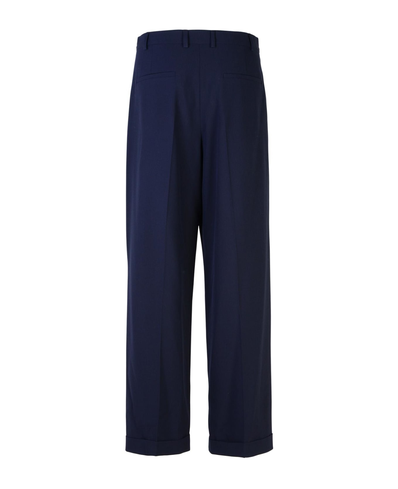 A.P.C. 
marissa
 Navy Viscose Blend Trousers - Navy