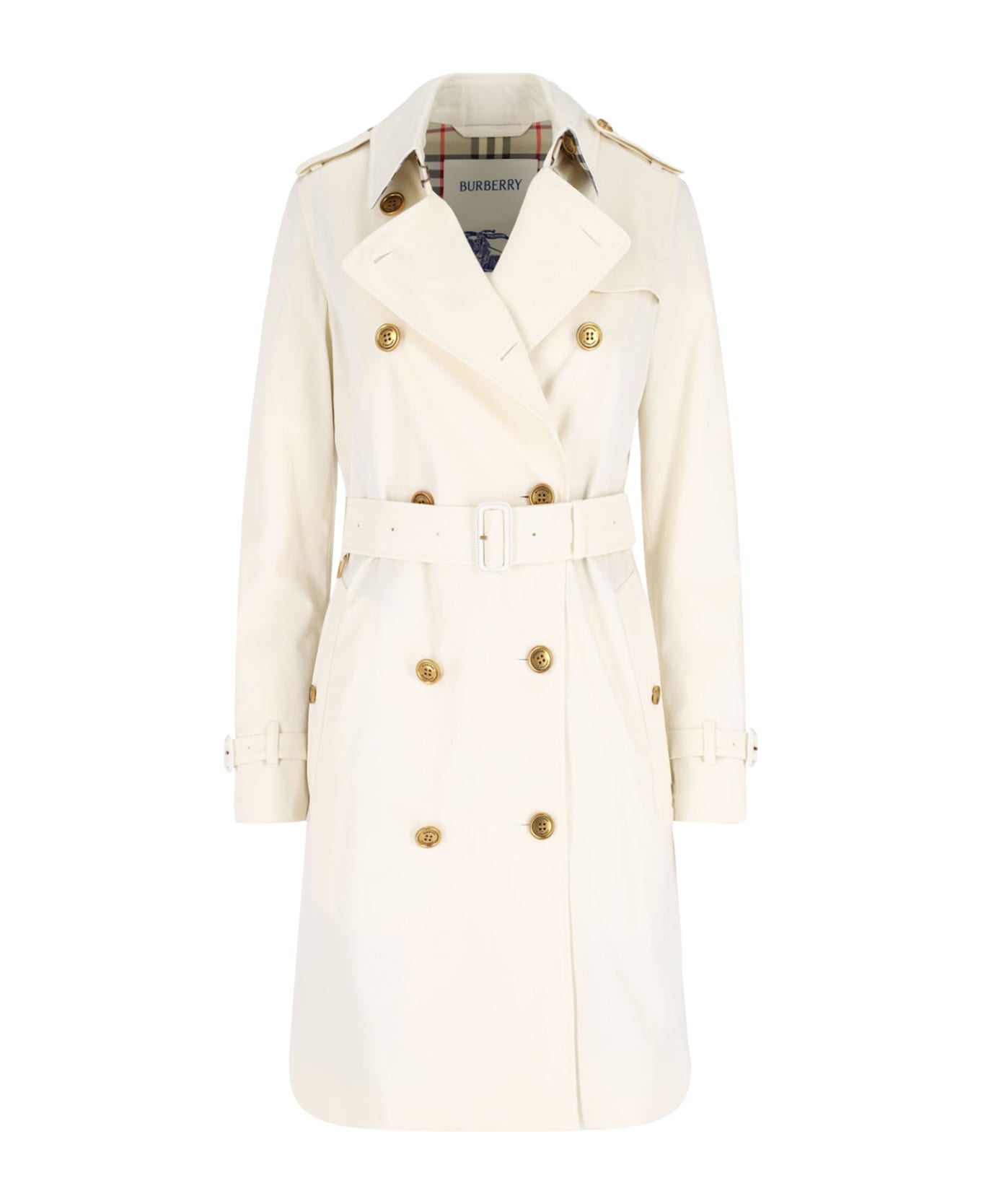 Burberry Kensington Trench Coat - White