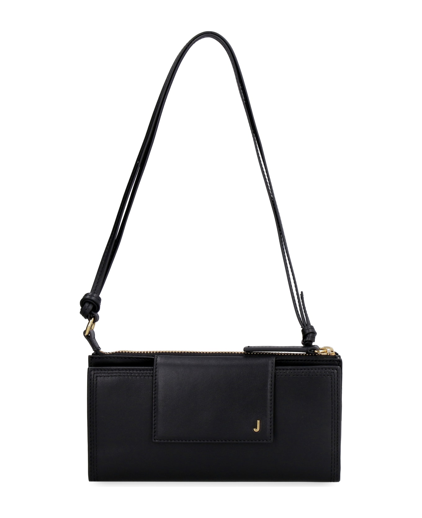 Jacquemus Le Pichoto Leather Wallet On Chain - black