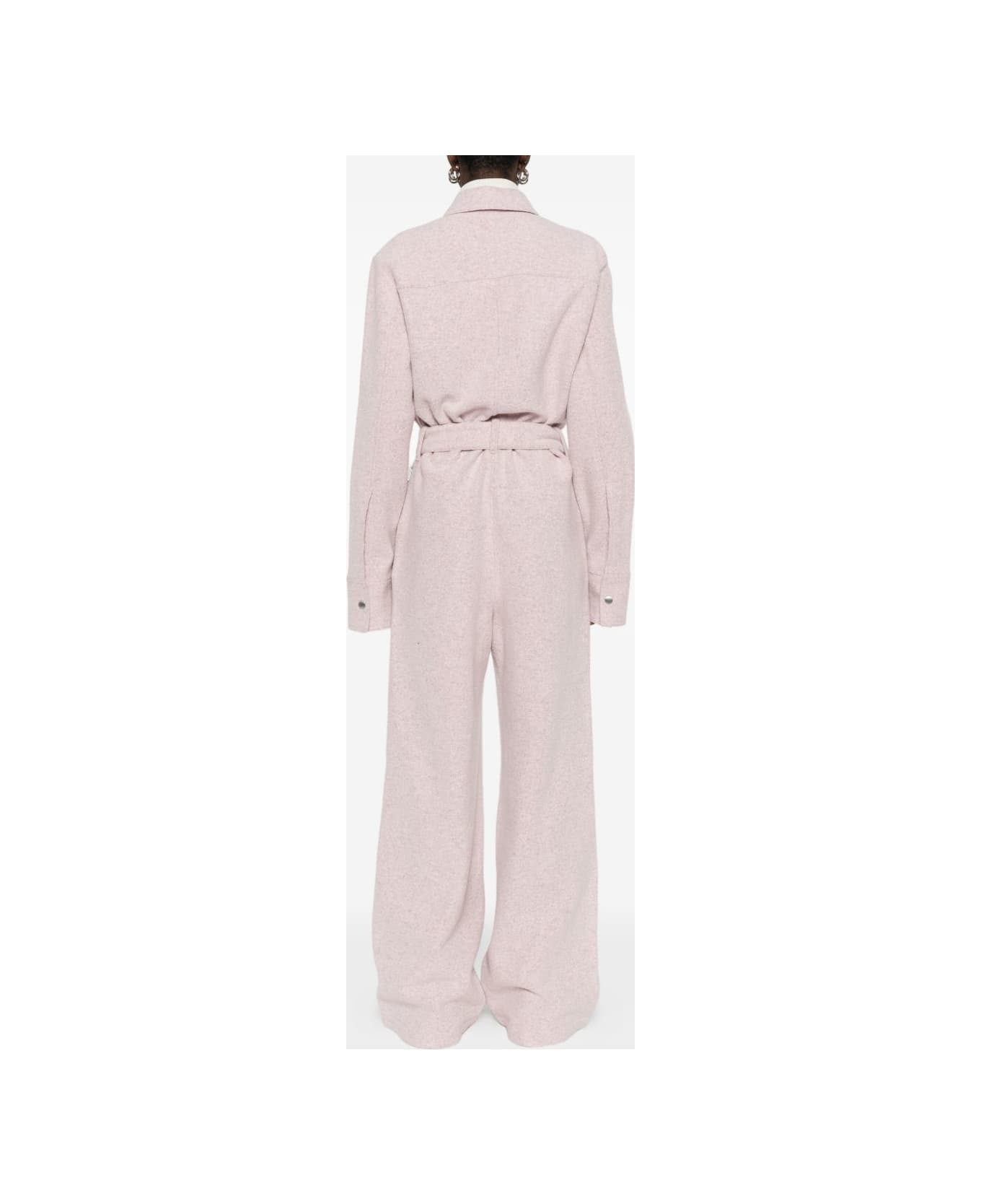 Jil Sander Wool Blend Jumpsuit - Powder