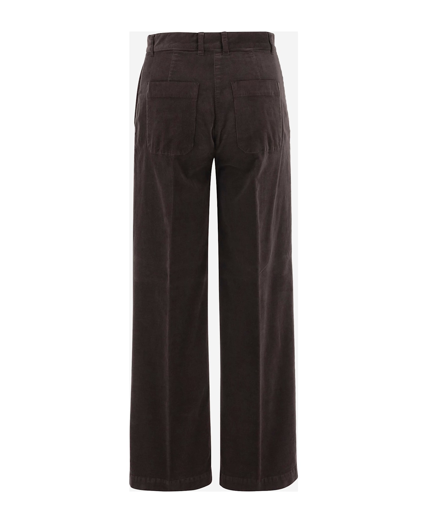 QL2 Mami Stretch Cotton Pants - Marrone scuro