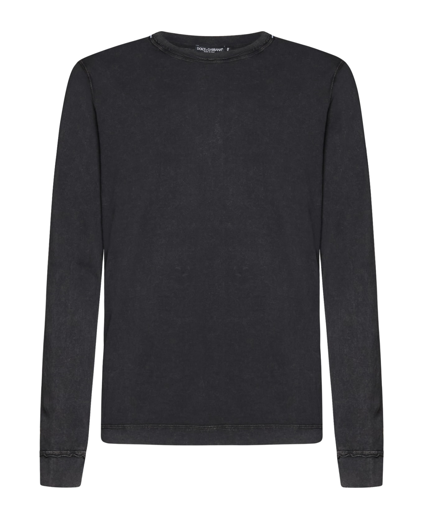 Dolce & Gabbana Long-sleeved Jersey T-shirt - Nero