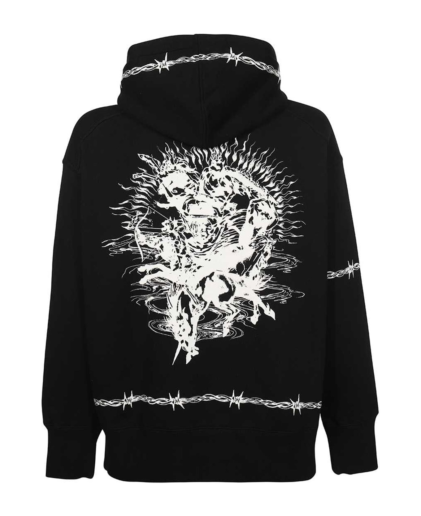 Givenchy Logo Hooded Sweatshirt - Black フリース