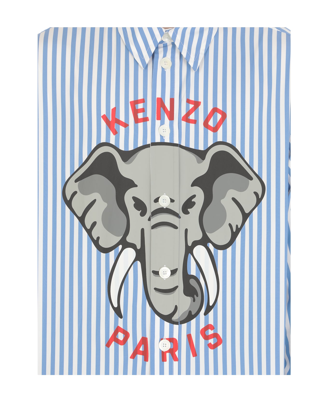 Kenzo Cotton Shirt - Light Blue シャツ
