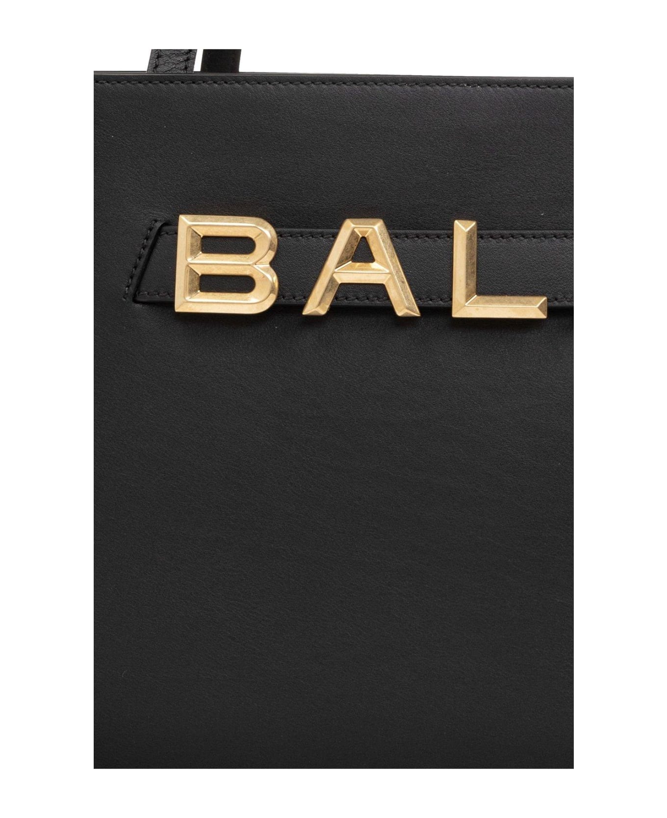 Bally Logo-lettering Magnetic Fastened Tote Bag - BLACK トートバッグ