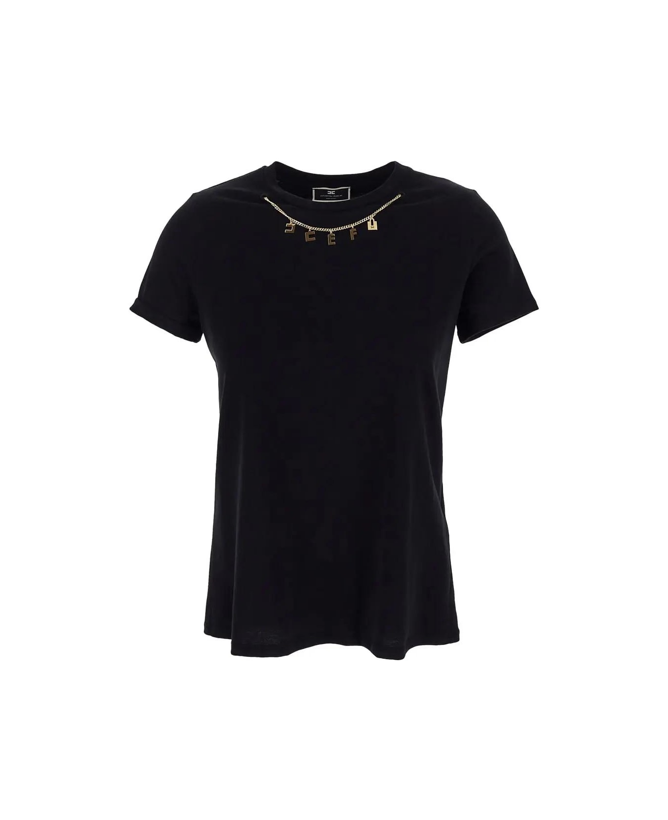 Elisabetta Franchi Chain T-shirt - Black
