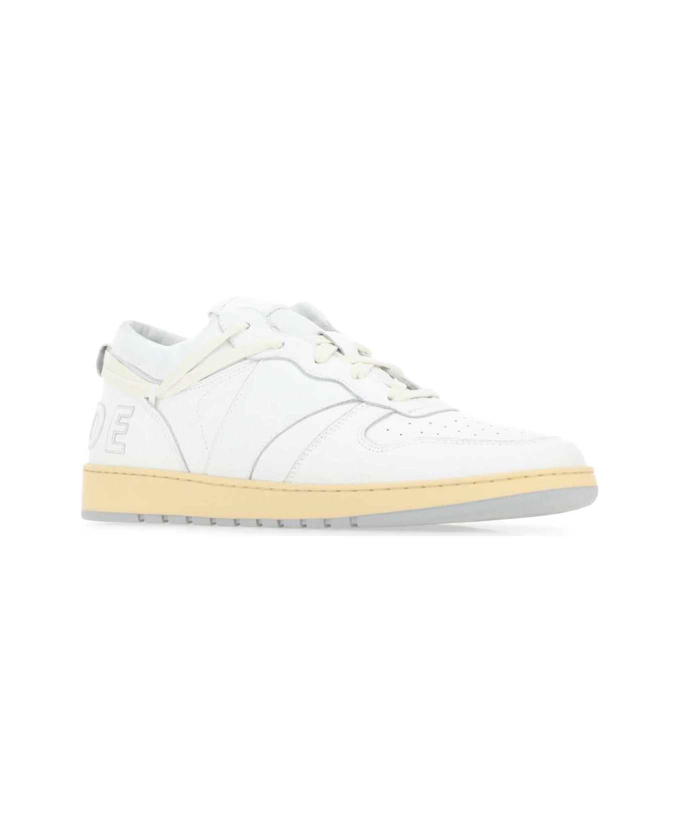 Rhude White Leather Rhecess Sneakers - 0444 スニーカー