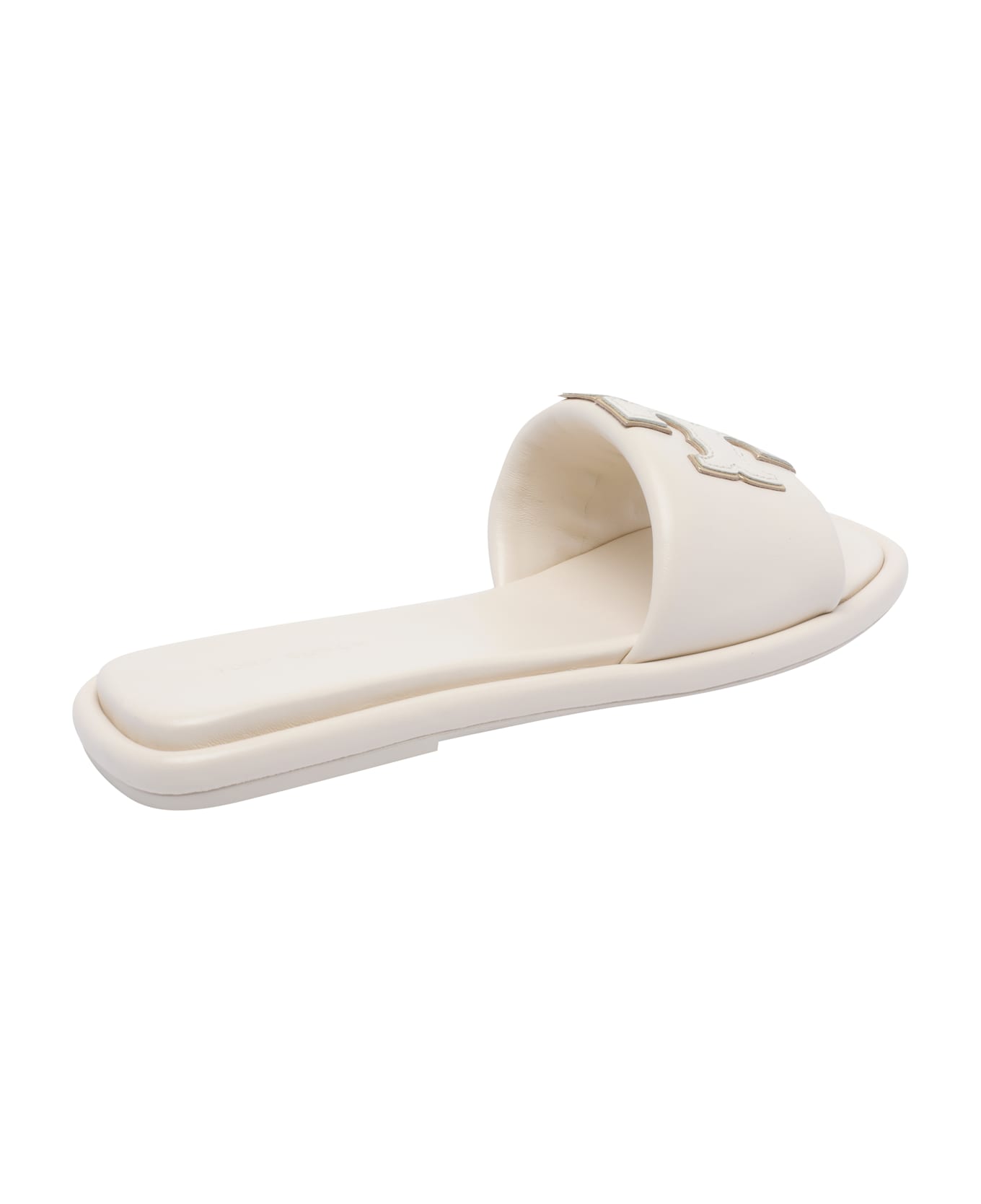Tory Burch Double T Sport Slides - White