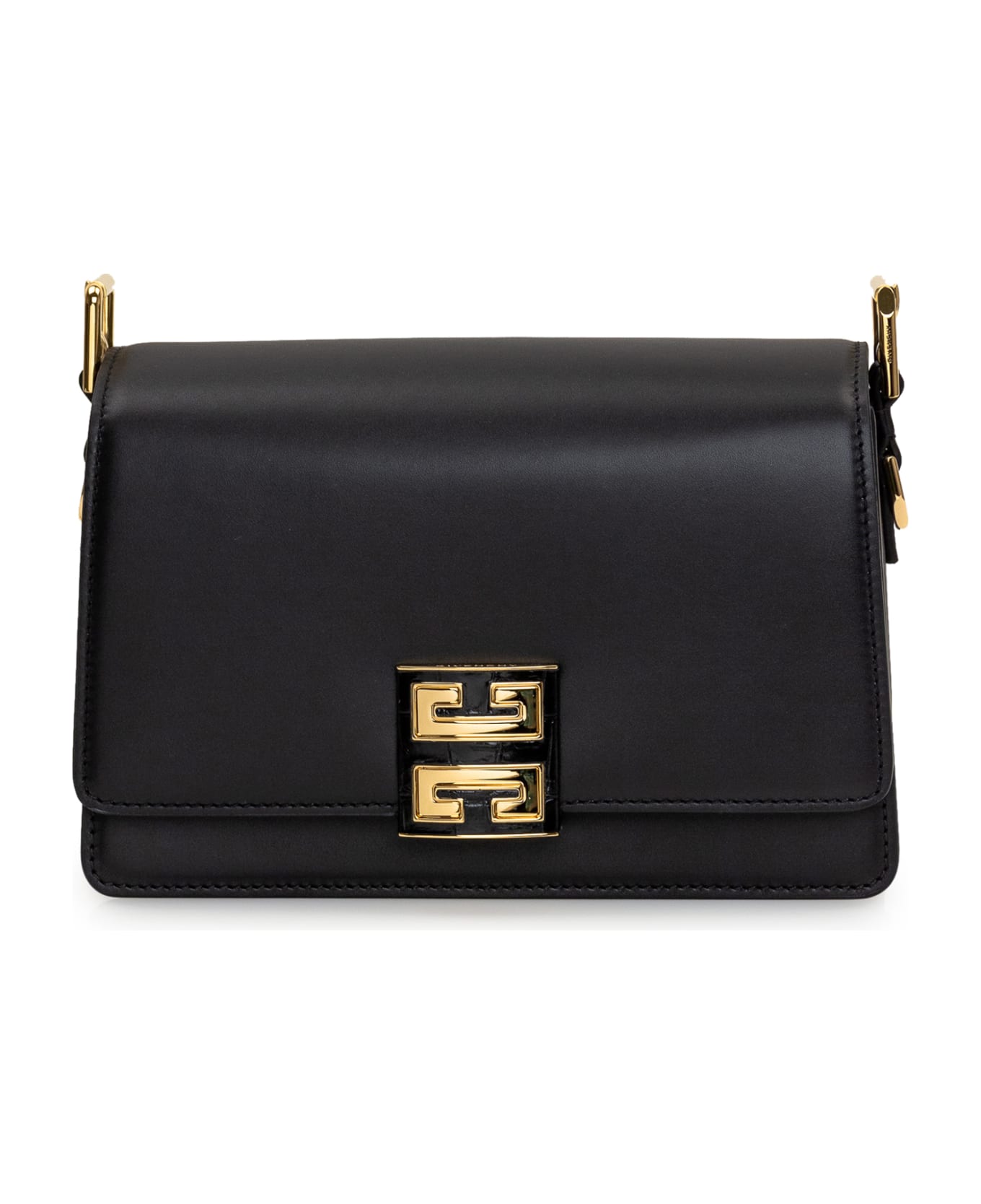 Givenchy 4g Crossbody Medium Bag In Black Box Leather - Black