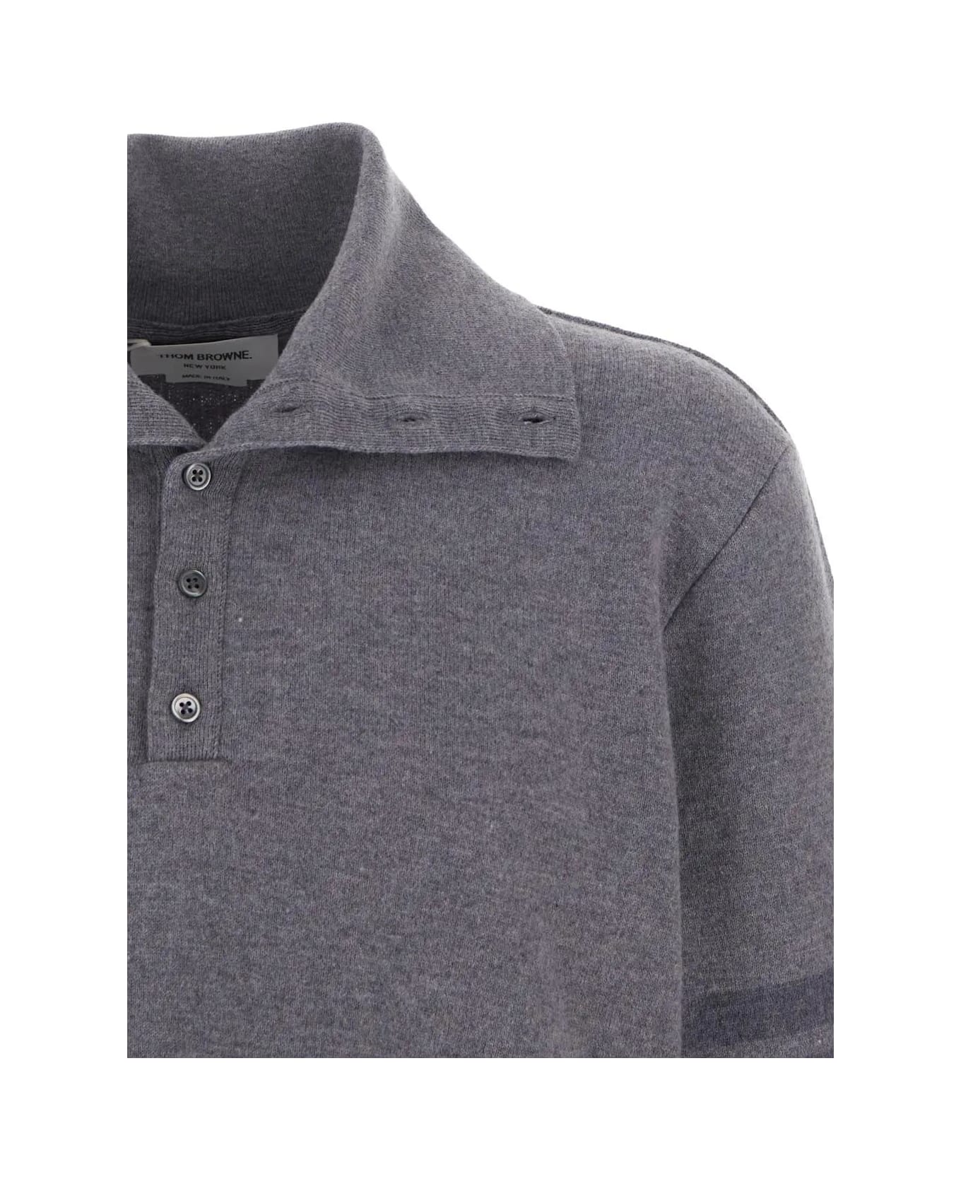 Thom Browne Funnel Neck Pullover - Grey