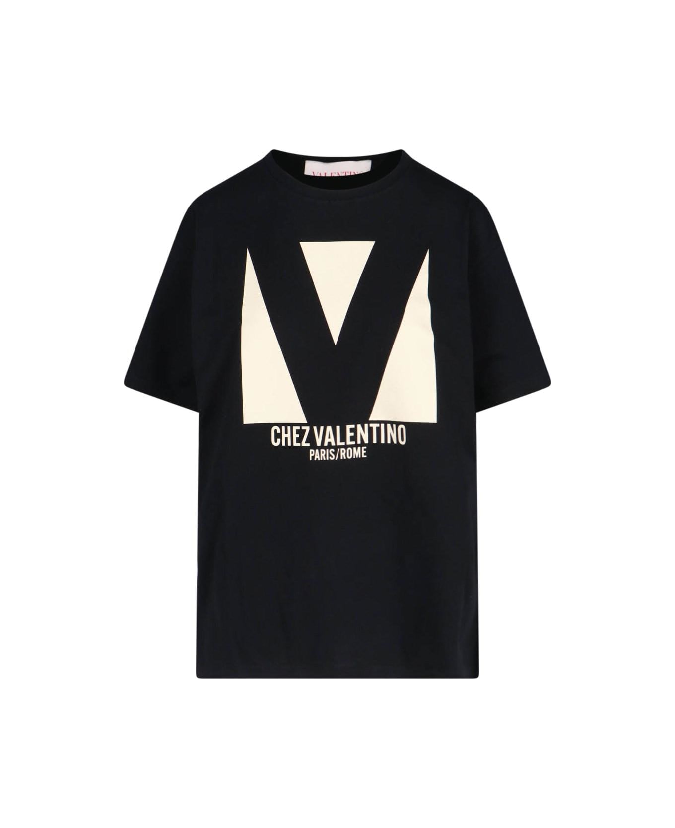 Valentino 'chez' T-shirt - Black