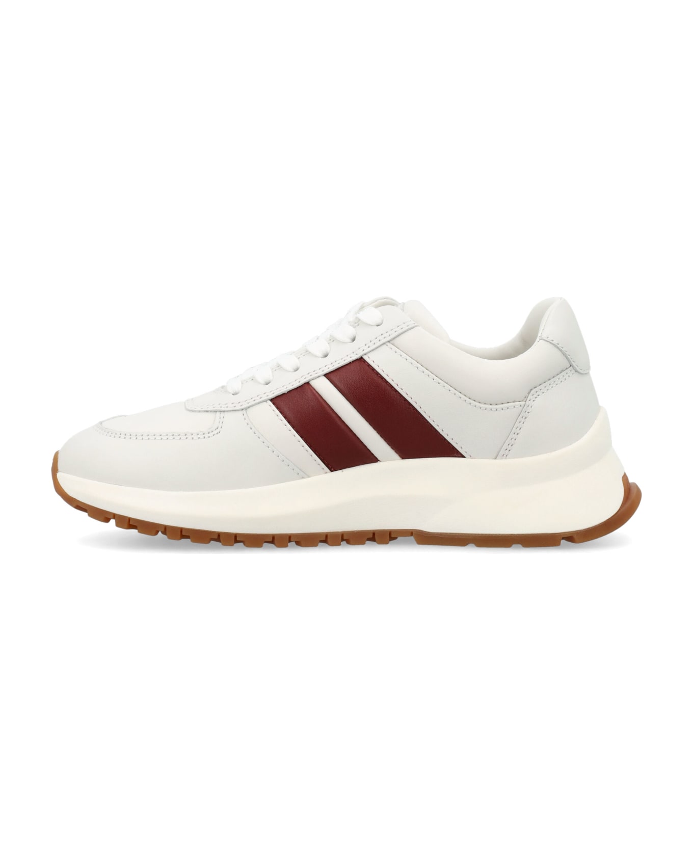 Bally Darsyl-w Leather Woman Sneakers - WHITE/B.RED/WHITE スニーカー