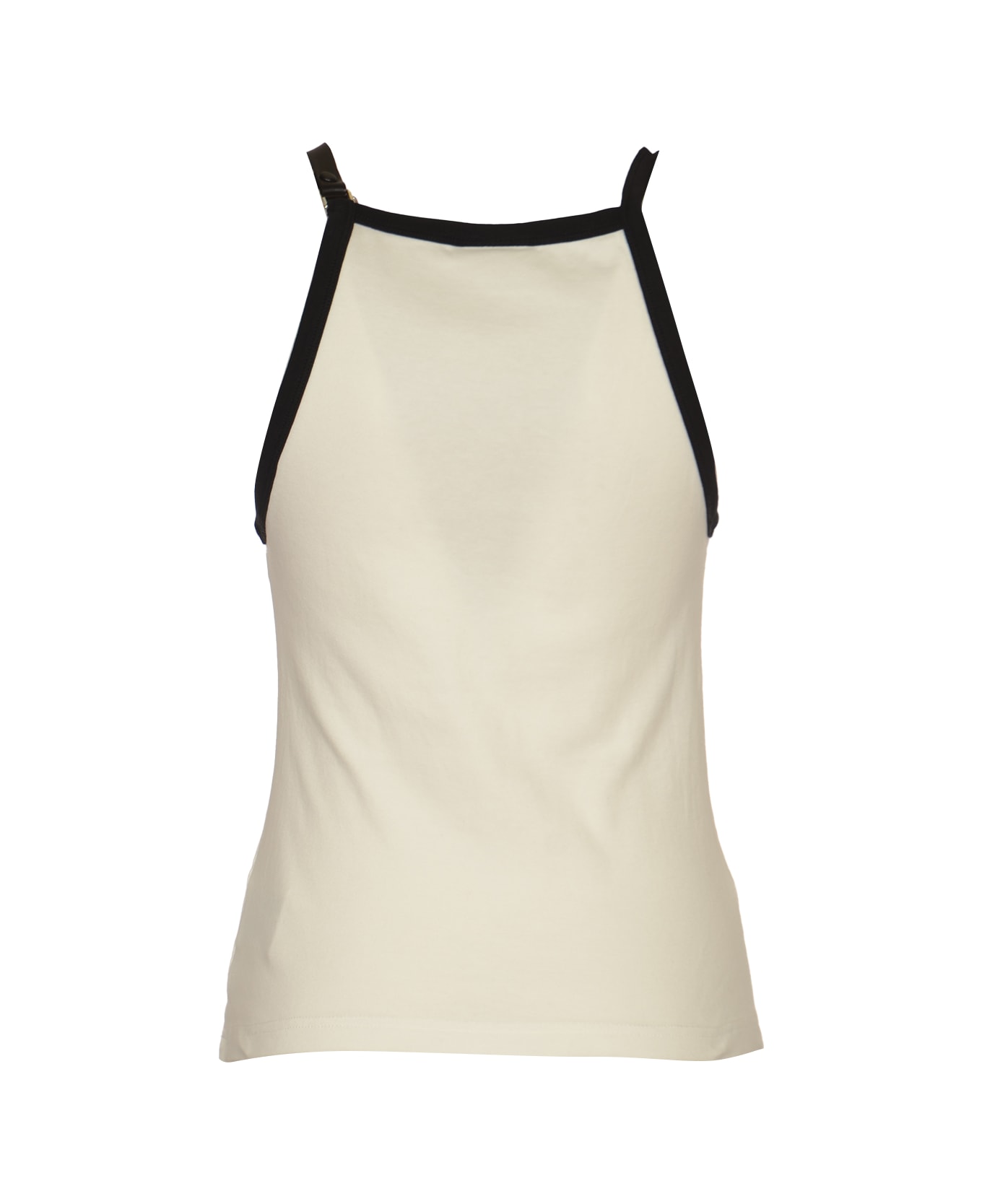 Courrèges Buckle Contrast Top - Heritage White