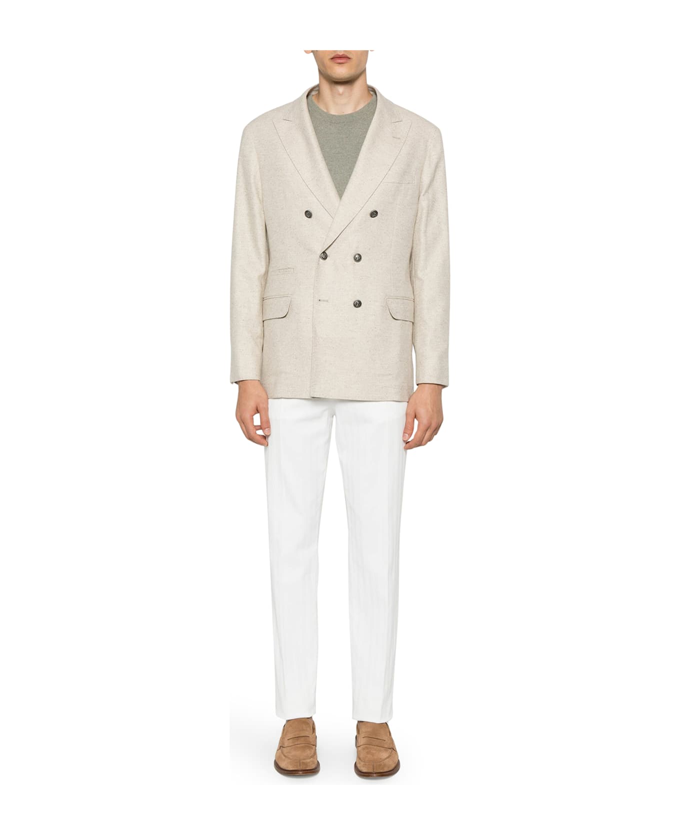 Brunello Cucinelli Double-breasted Blazer - Nude & Neutrals