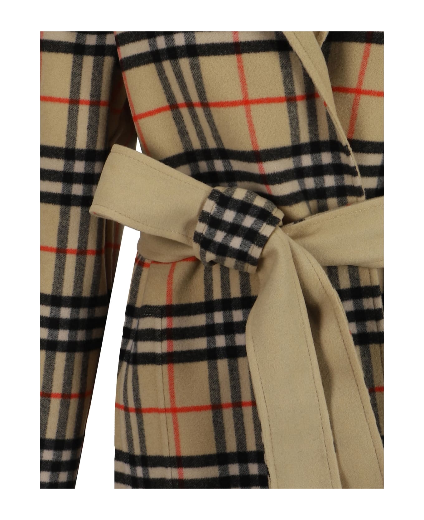 Burberry Breasted Reversible Coat - Flax