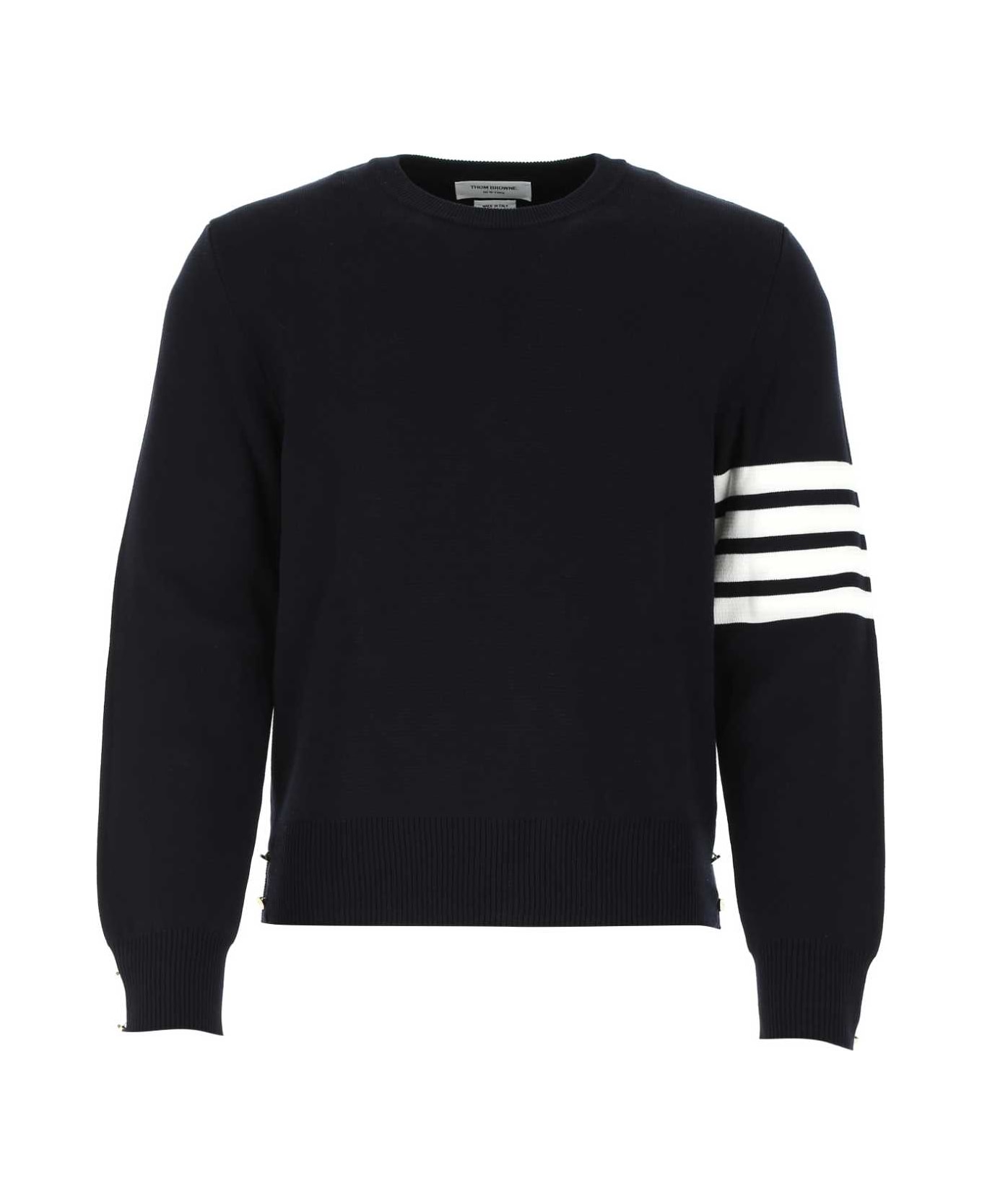 Thom Browne Midnight Blue Cotton Sweater - 415