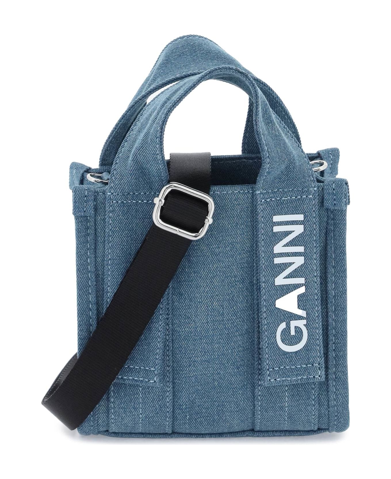 Ganni Light Blue Denim Bag - DENIM トートバッグ