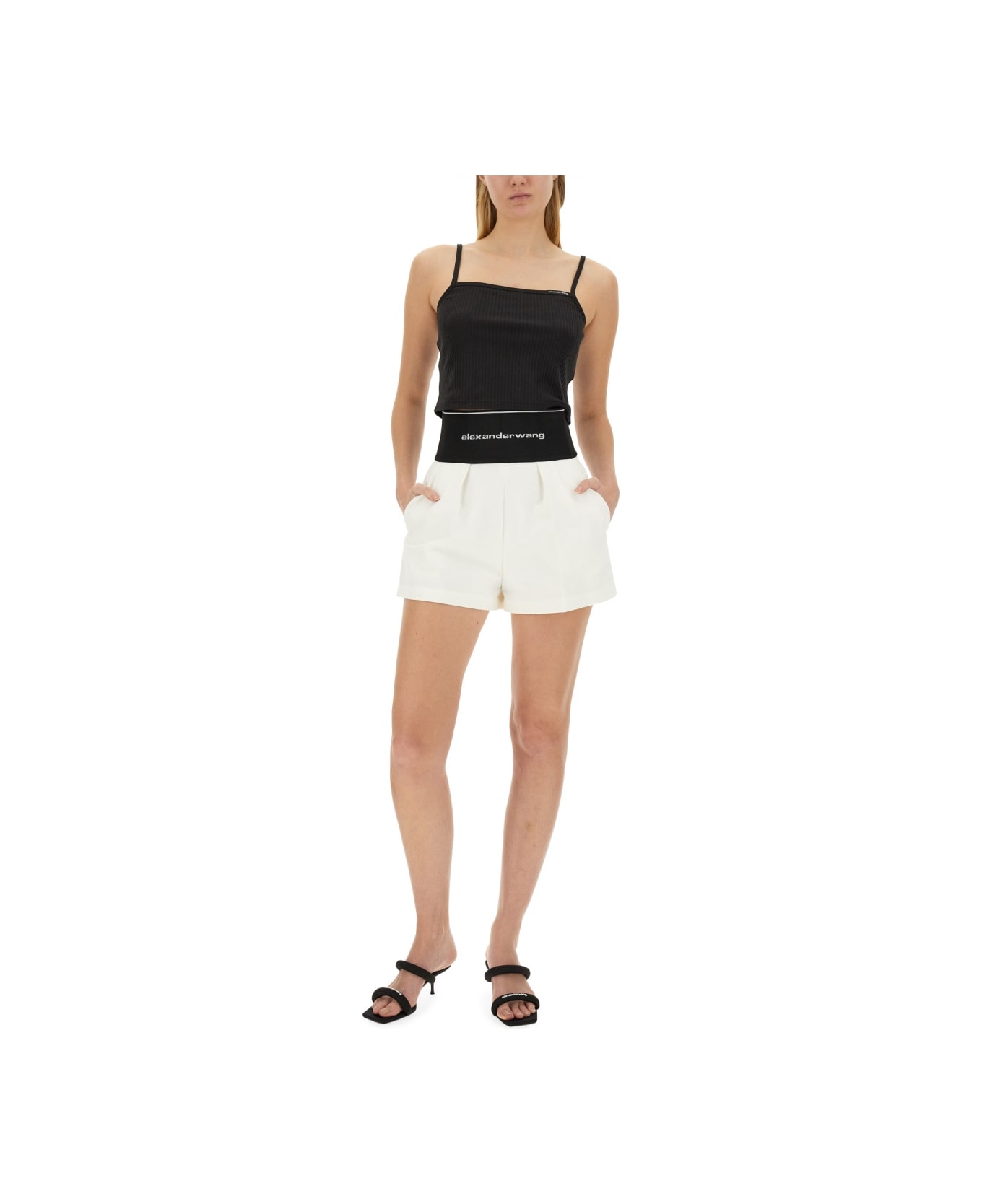 T by Alexander Wang Canvas "cami" - BLACK