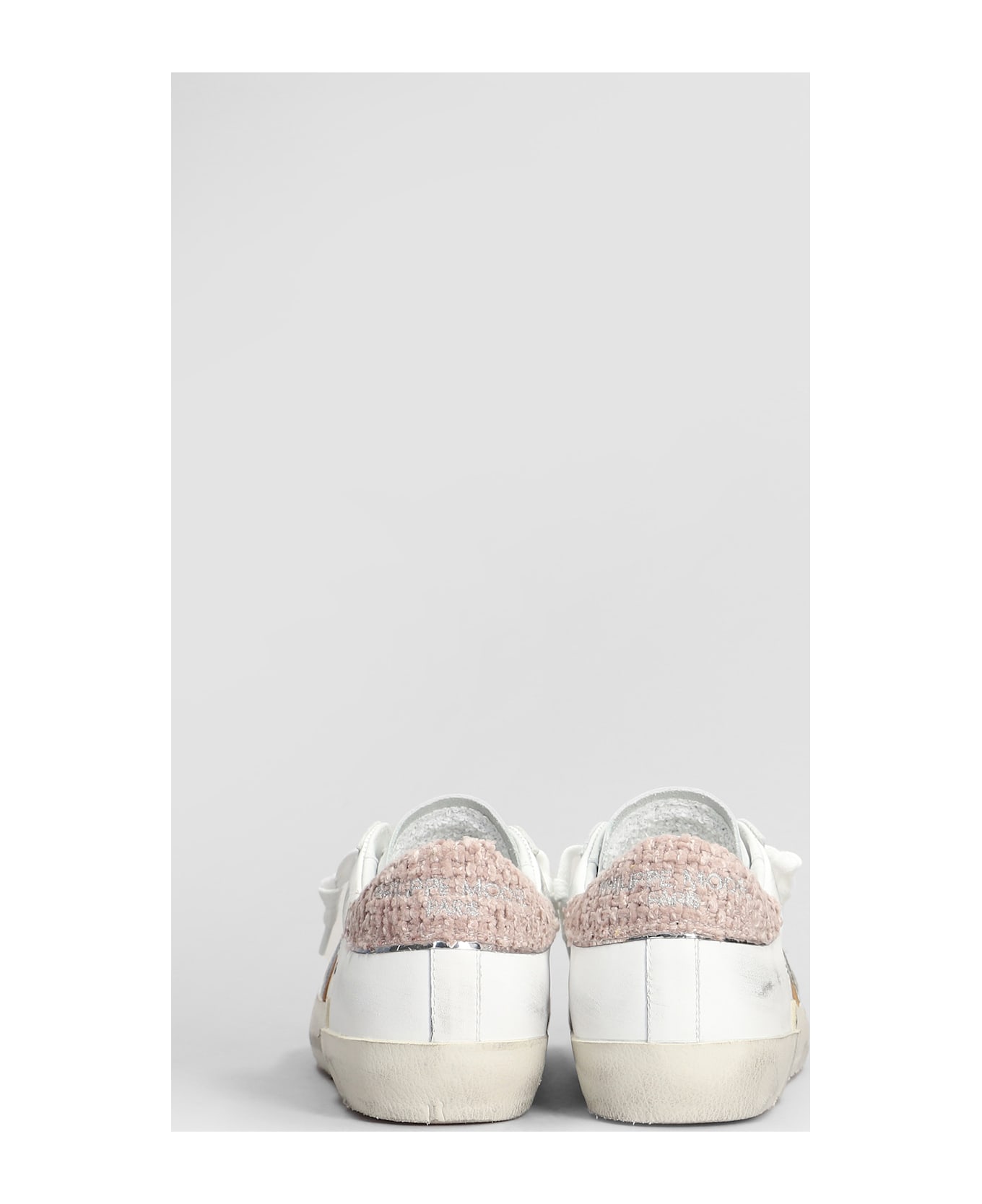 Philippe Model Prsx Low Sneakers In White Leather - white