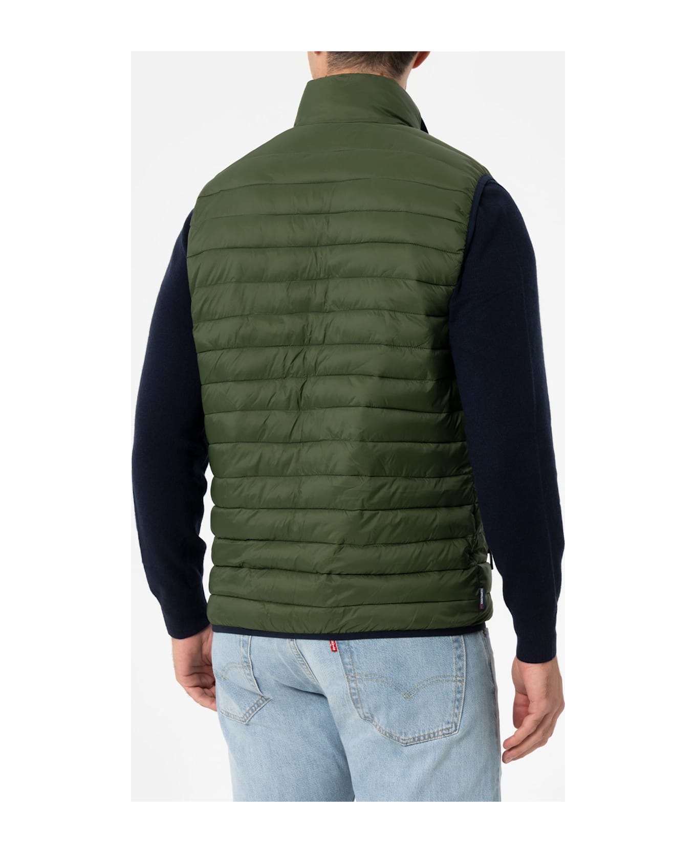 MC2 Saint Barth Man Military Green Padded Vest Aspen