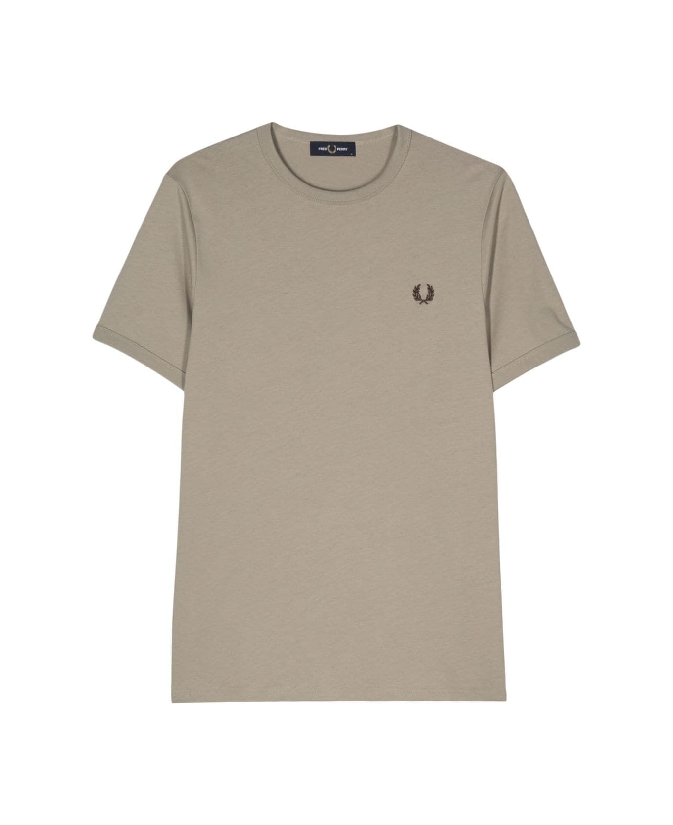 Fred Perry Fp Ringer T-shirt - Warm Grey Brick