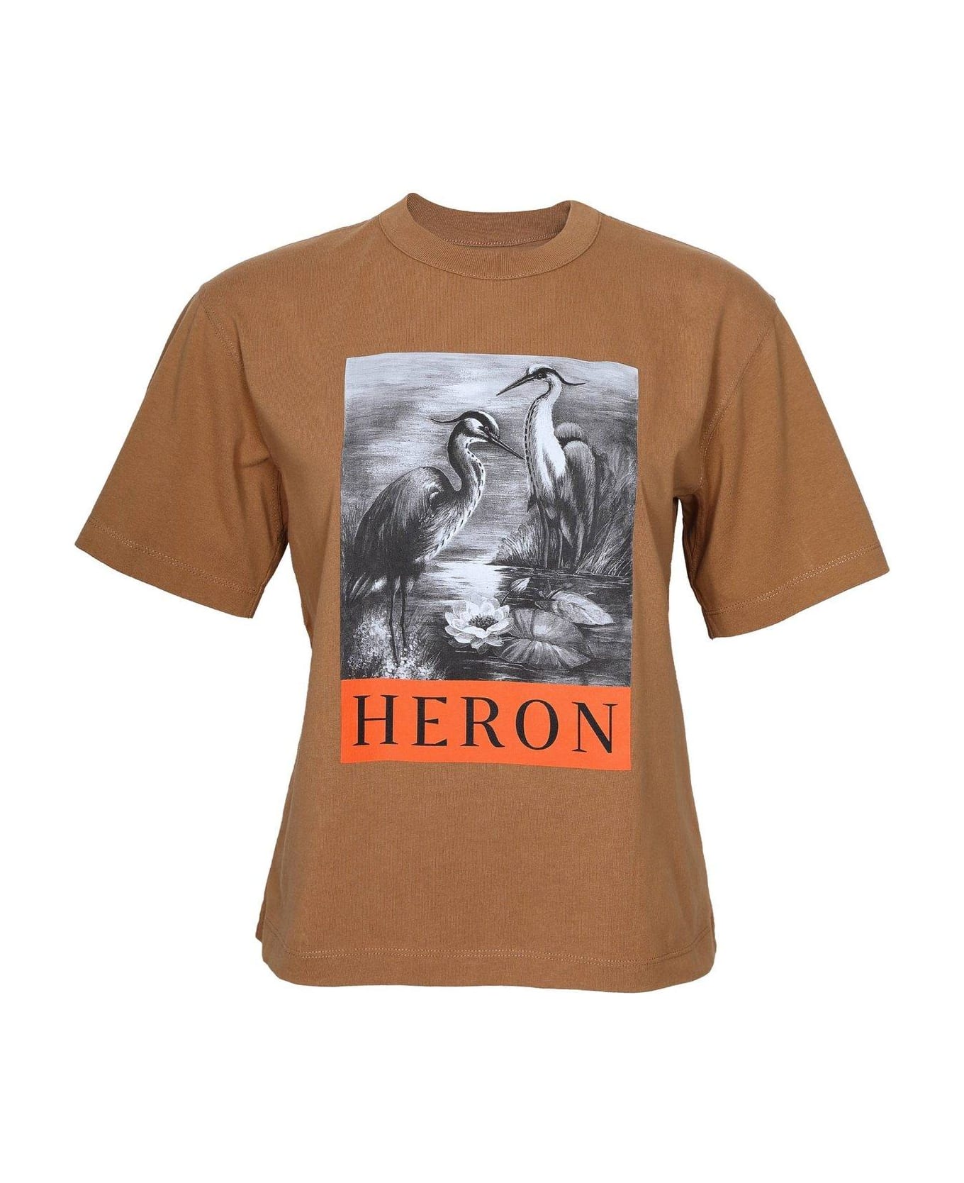 HERON PRESTON Graphic Printed Crewneck T-shirt