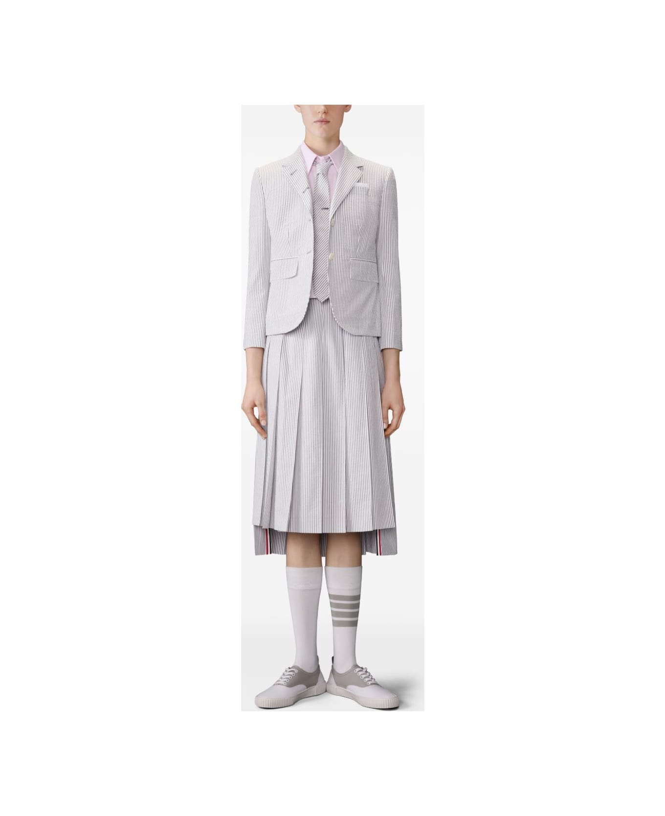 Thom Browne Cotton Cropped Shirt - Pink