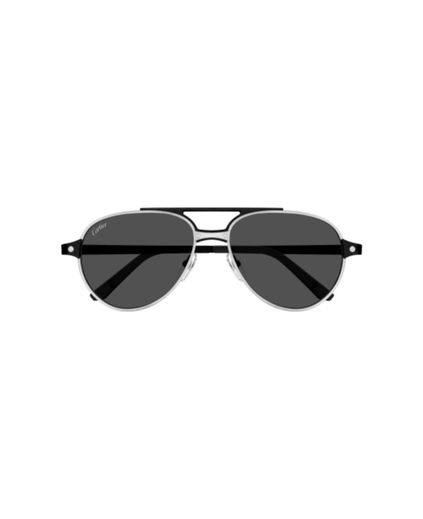 Cartier Eyewear Ct0476s004 Silver Black Smoke - 004 silver black smoke